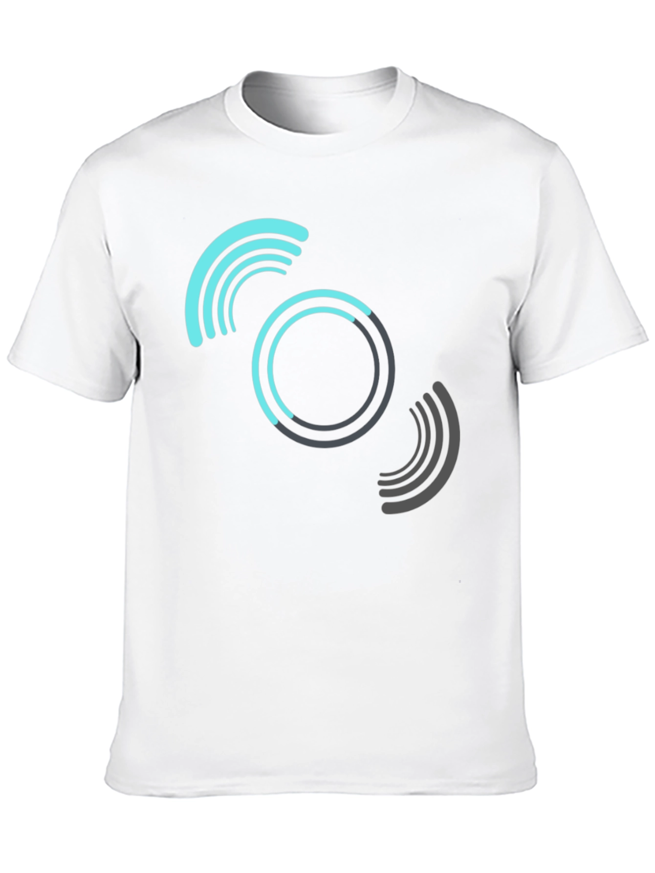 Black Abstract Graphic Print Black T-Shirt view 10