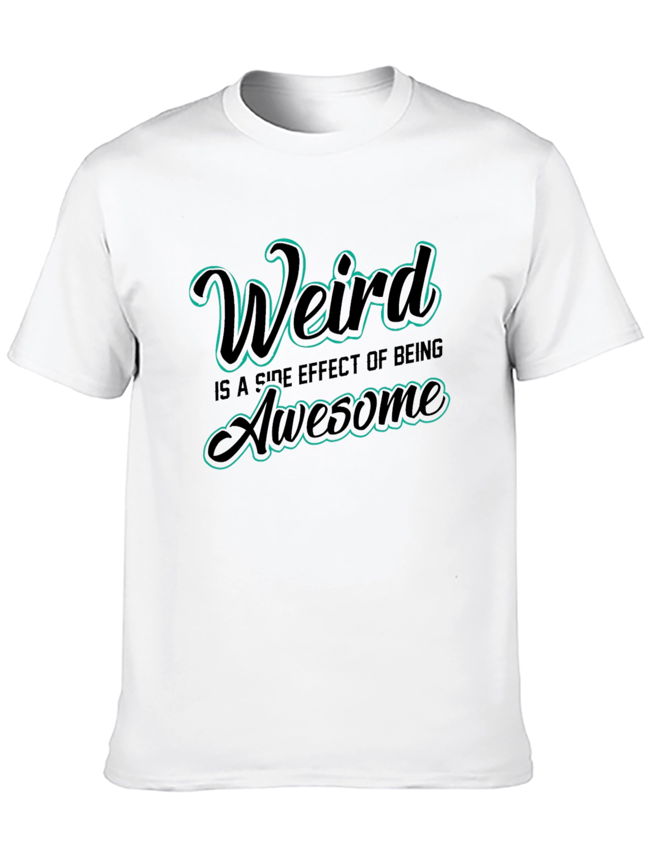 Black Weird is Awesome Graphic Tee - Trendy Comfort Fit view 10