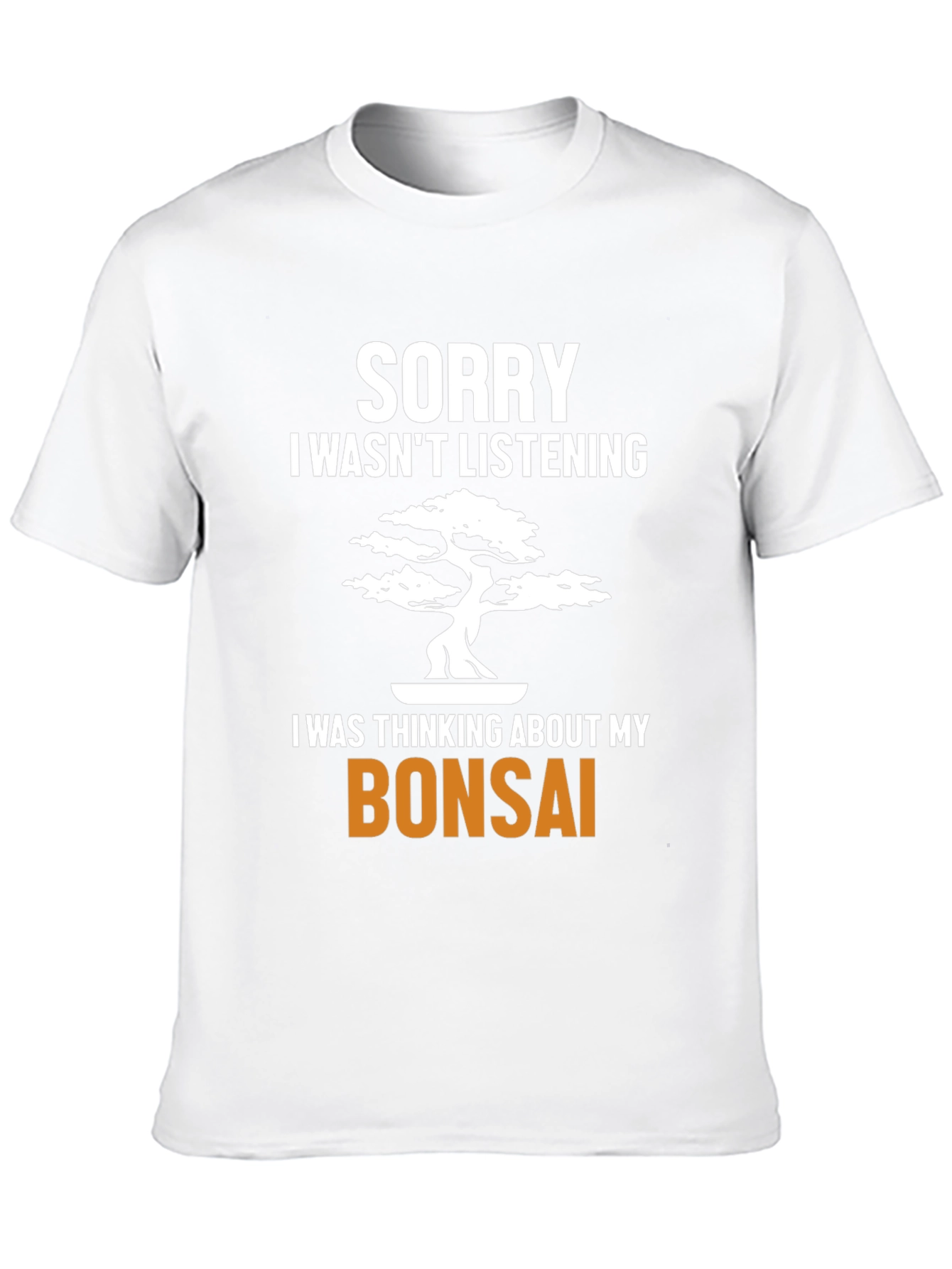 Black Bonsai Tree T-Shirt - Sorry I Wasn't Listening Funny Tee view 10