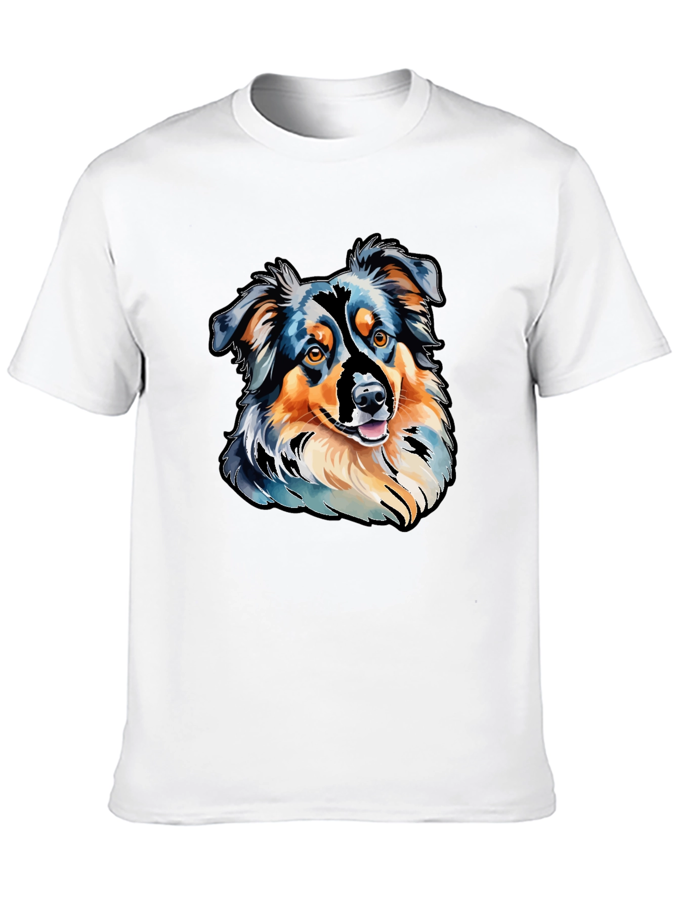 Black Aussie Dog Art T-Shirt view 10