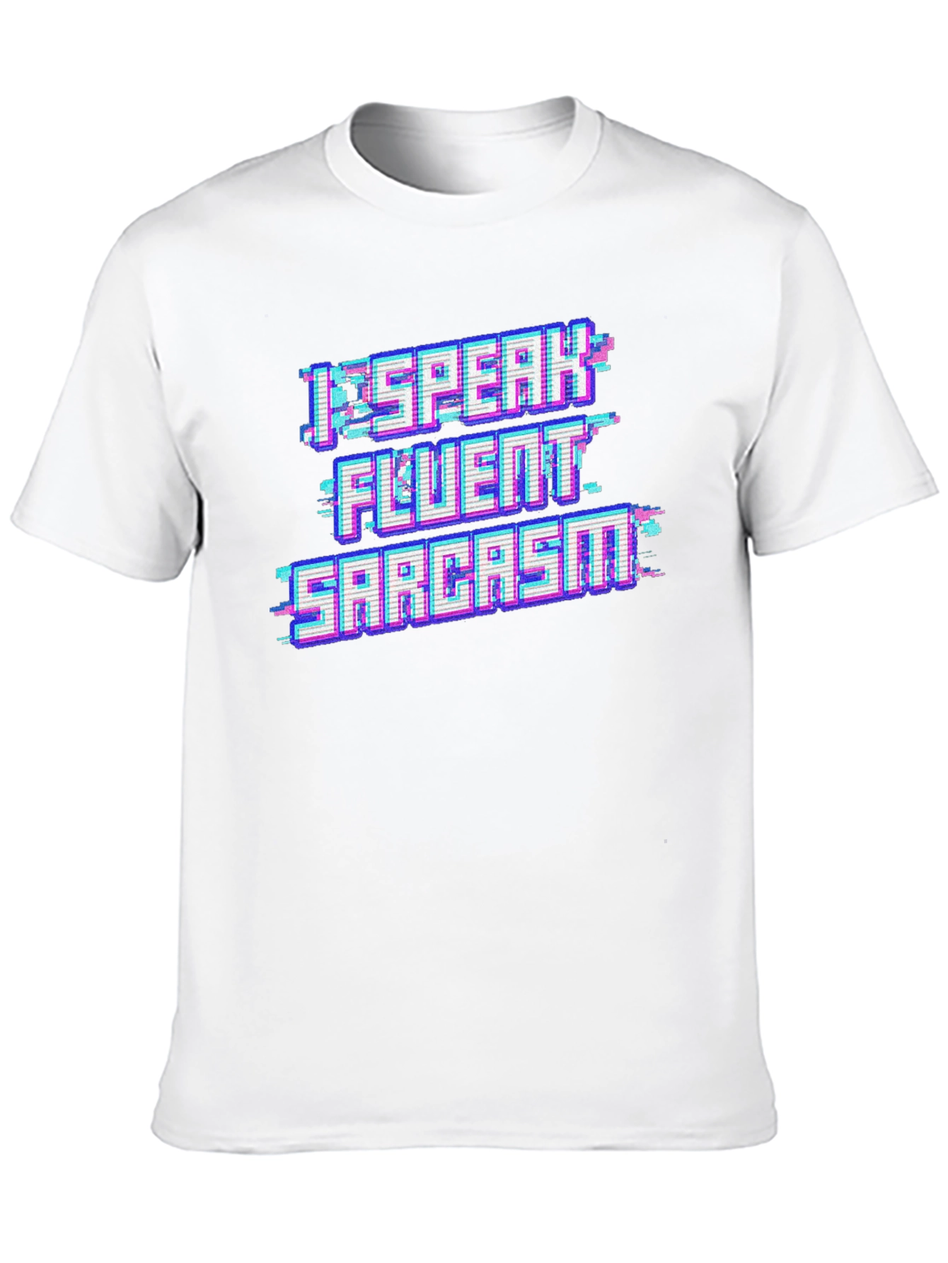 Black I Speak Fluent Sarcasm Black T-Shirt view 10