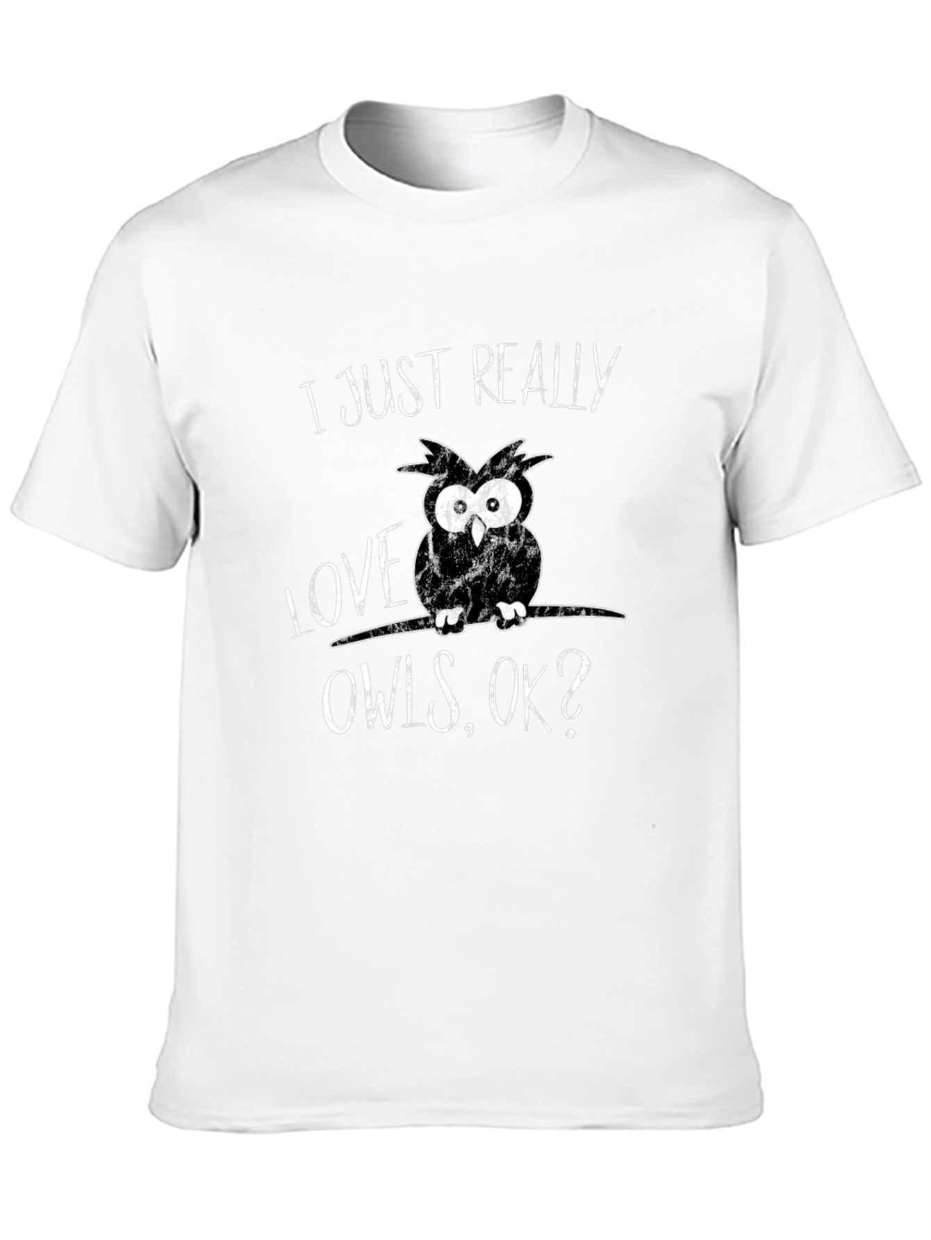 Black I Just Really Love Owls T-Shirt - Black view 10
