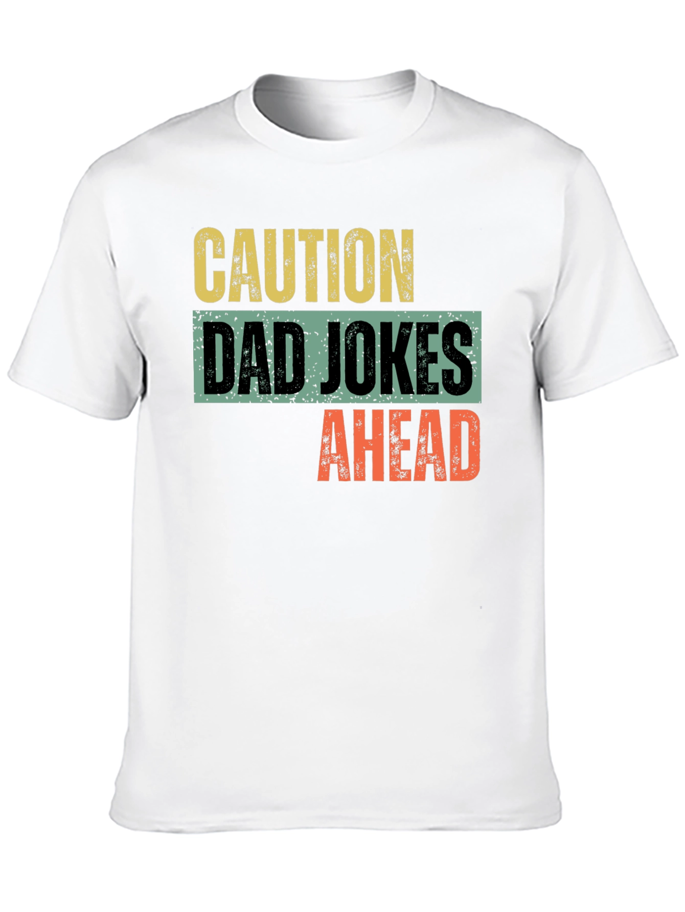 Black Caution Dad Jokes Ahead Graphic T-Shirt view 10