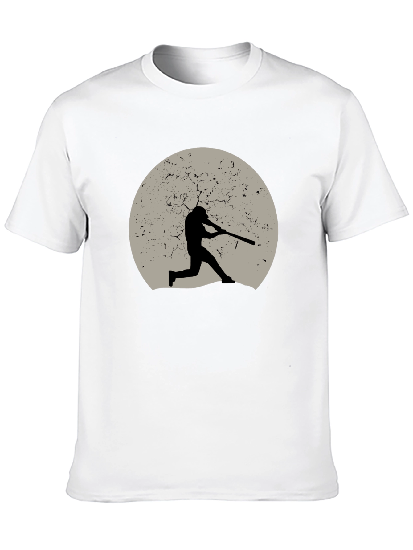 Black Baseball Silhouette Graphic Tee - Black view 10