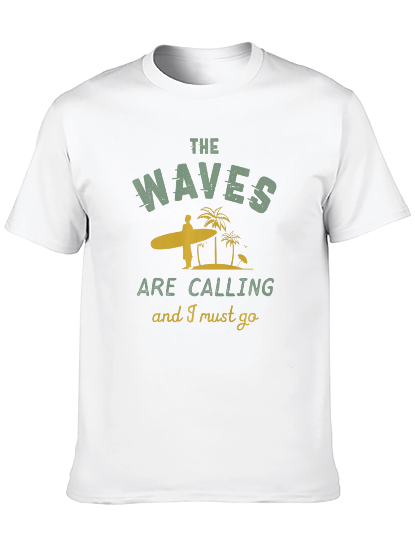 Black The Waves Are Calling T-Shirt view 10