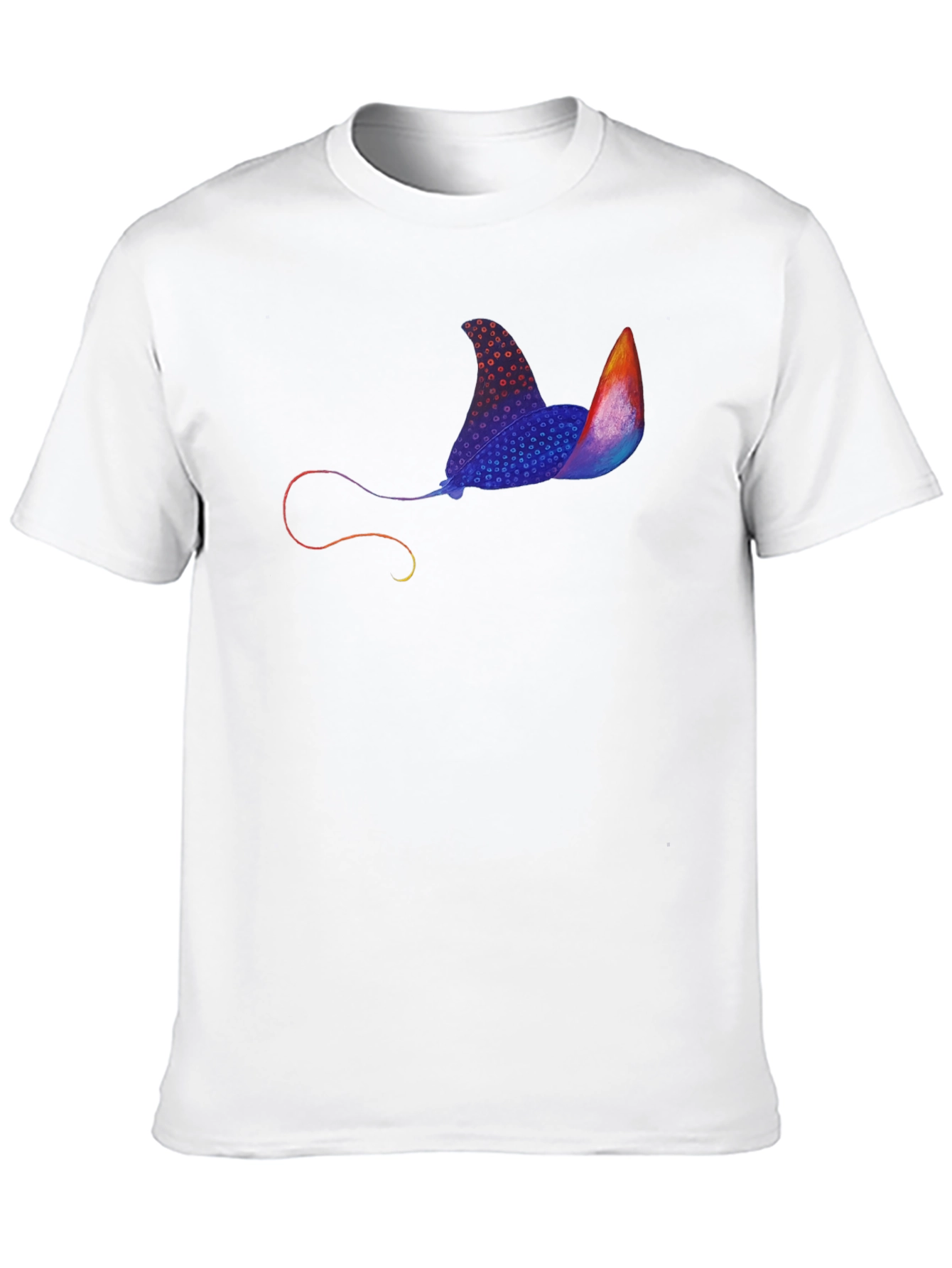 Black Manta Ray Graphic Print Black Tee view 10