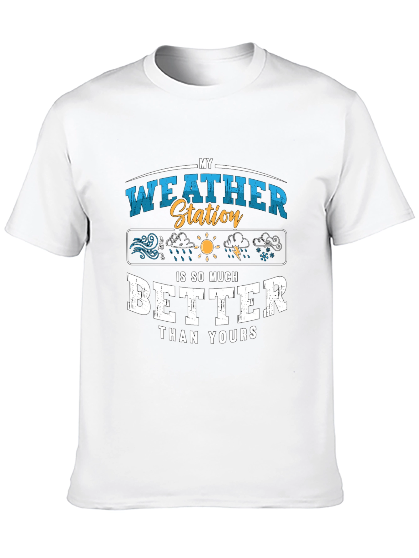Black My Weather Station T-Shirt, Funny Weather Gift view 10