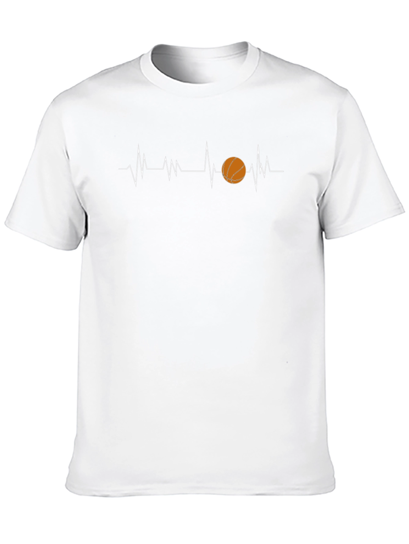 Black Basketball Heartbeat T-Shirt - Sporty Graphic Tee view 10
