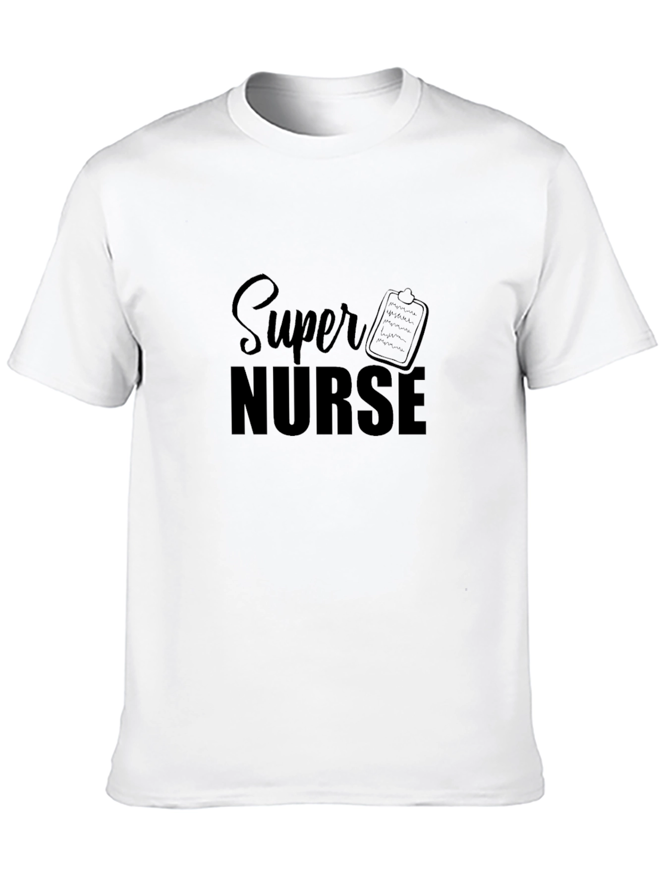 Black Super Nurse Black T-Shirt for Medical Professionals view 10