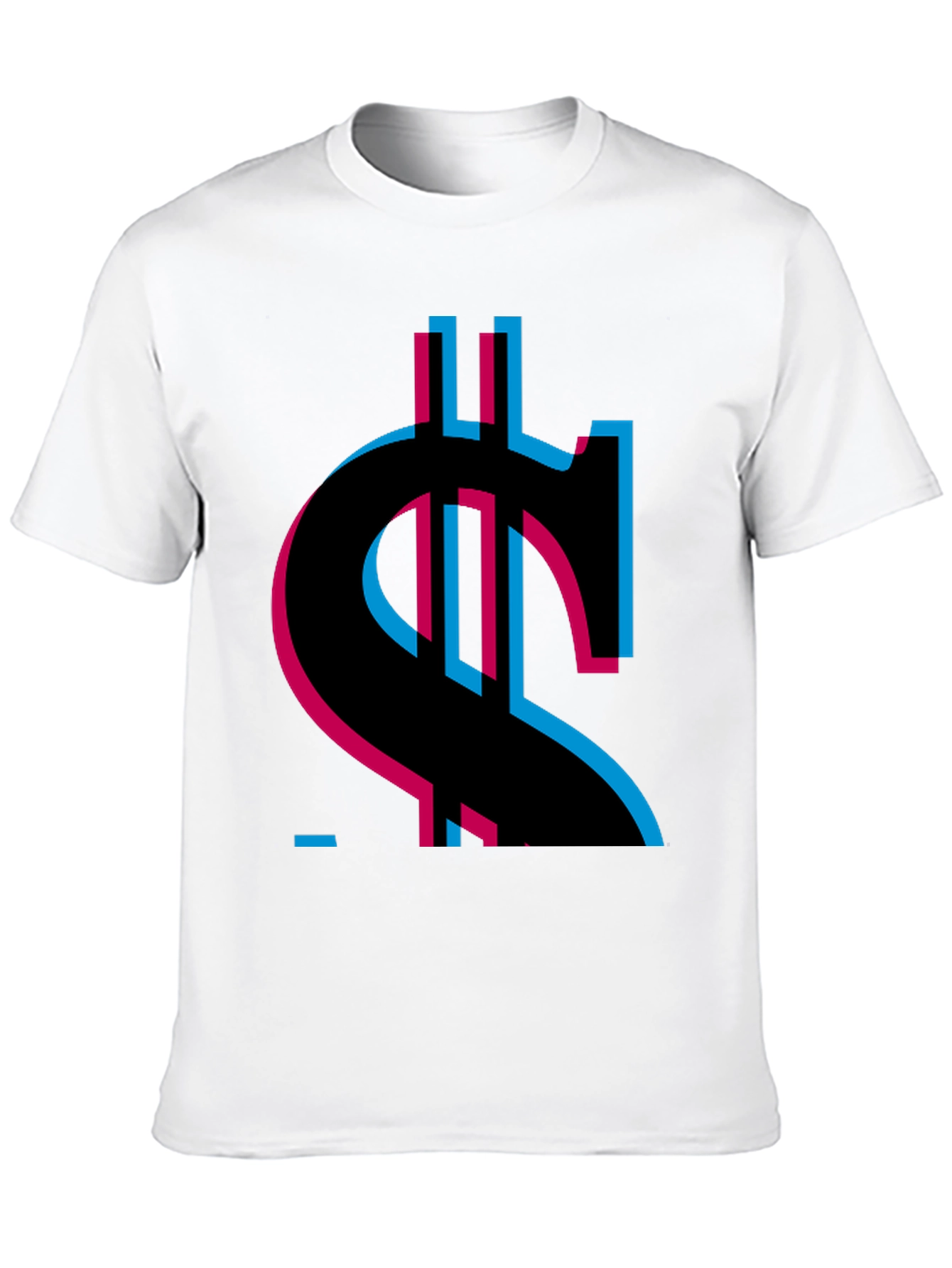 Black Abstract Dollar Sign Graphic Tee view 10