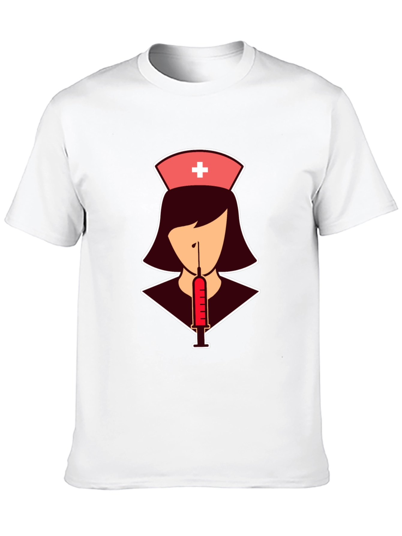 Black Nurse Syringe T-Shirt: Stylish Graphic Tee view 10