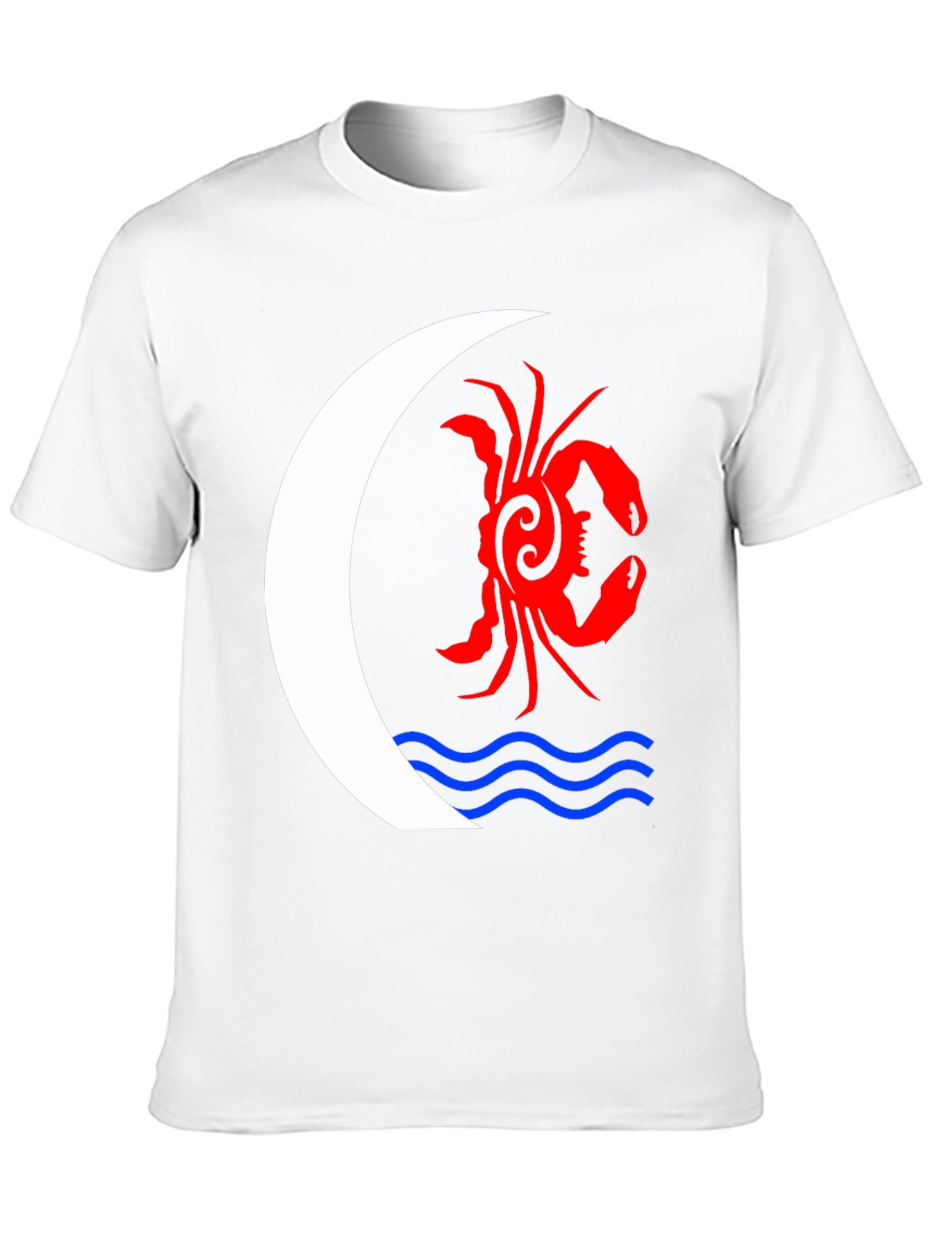 Black Tribal Crab Moon T-Shirt - Unique Graphic Tee view 10