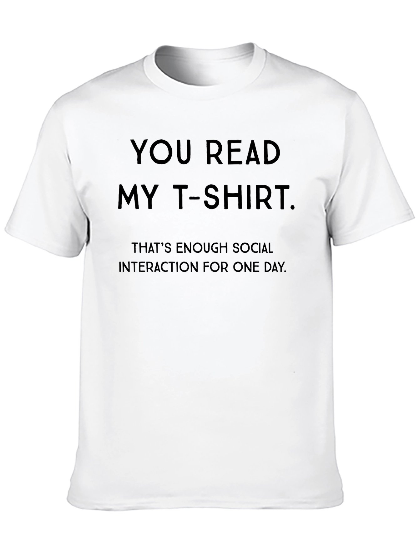 Black Funny Social Interaction T-Shirt view 10