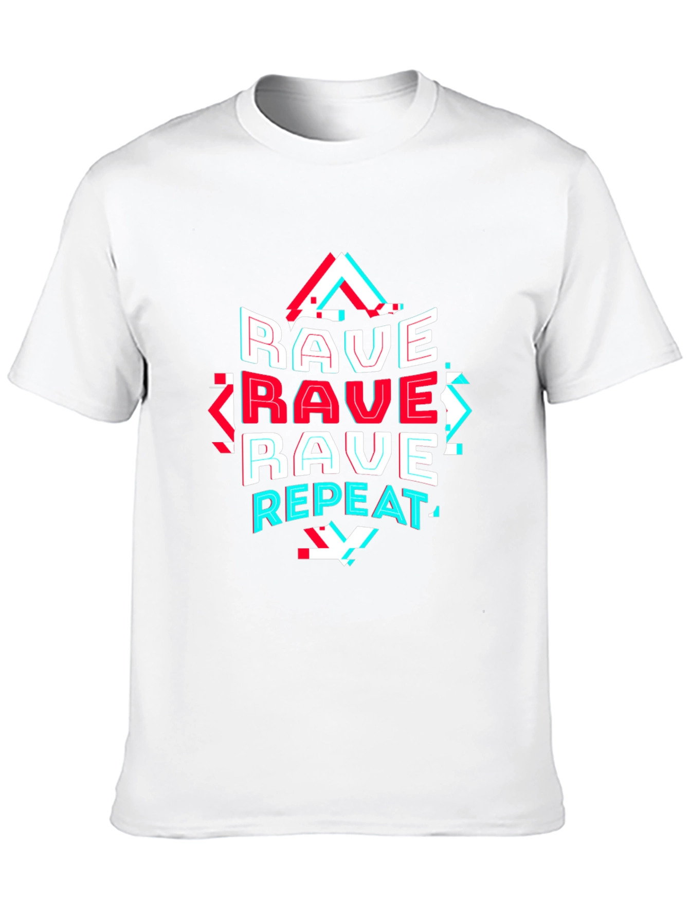 Black Rave Repeat Graphic Tee - EDM Festival Shirt view 10