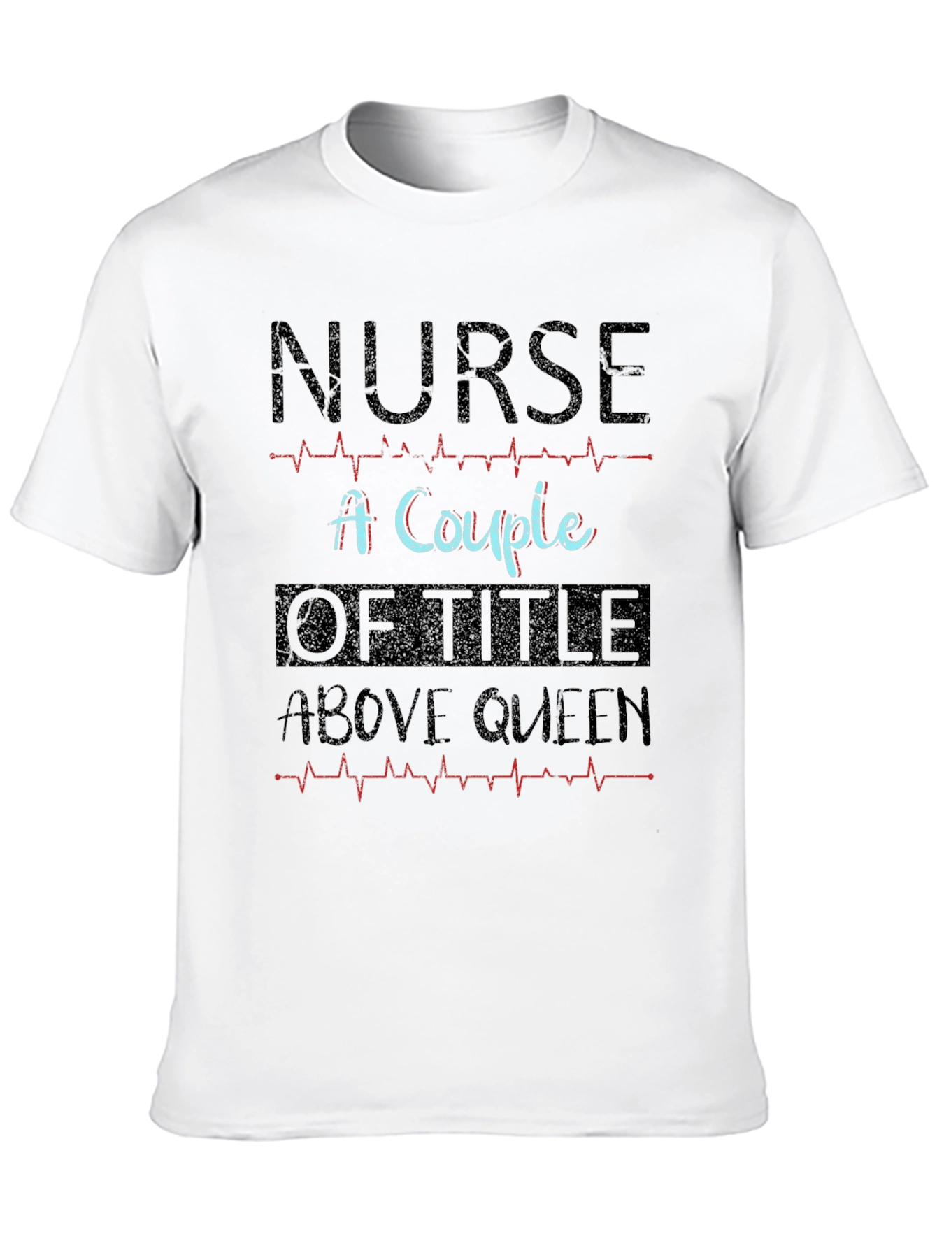 Black Nurse Above Queen Black T-Shirt view 10
