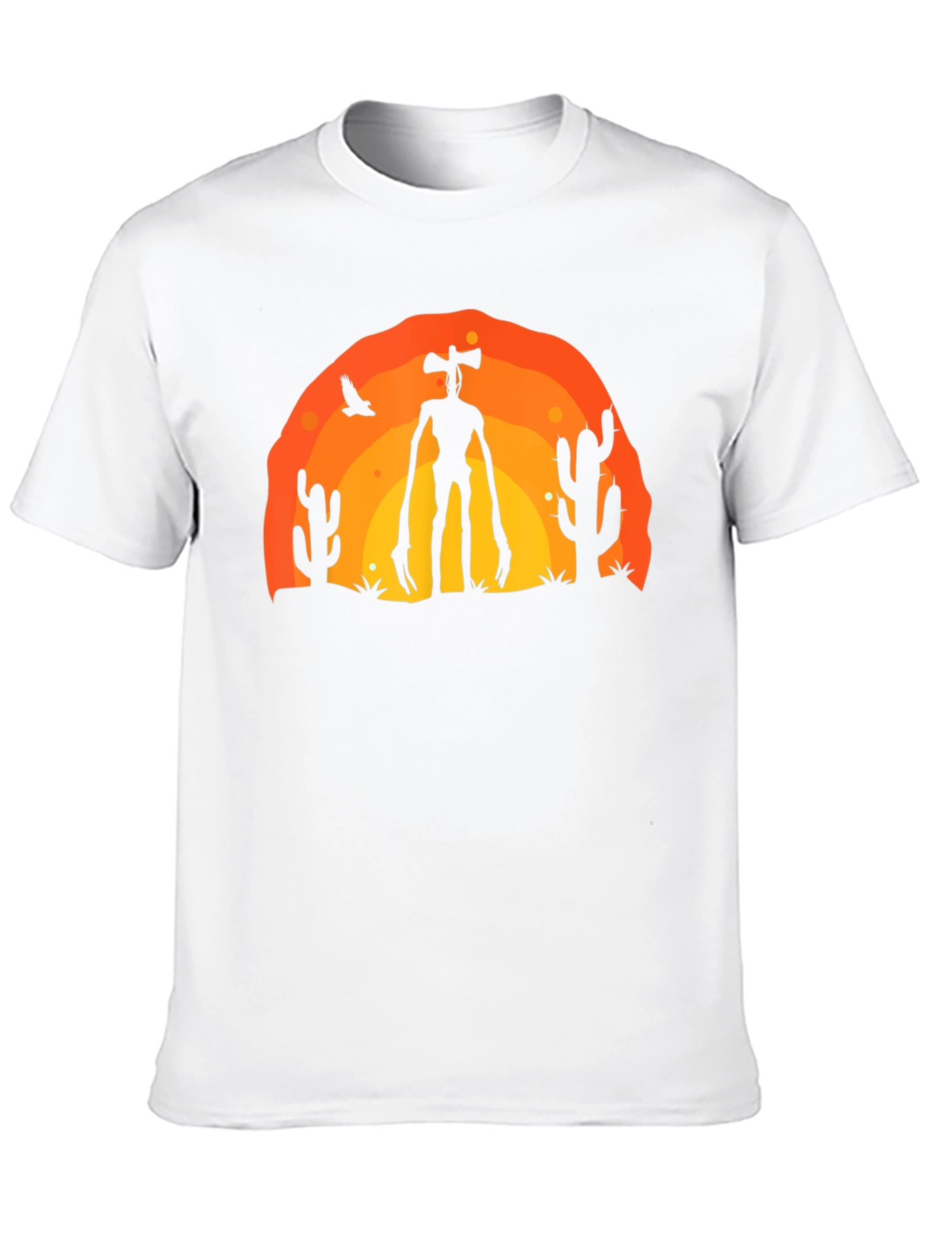 Black Siren Head Desert Graphic T-Shirt view 10