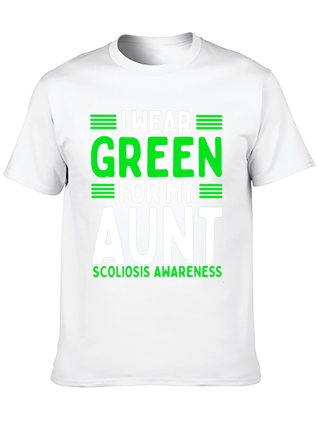 Green Ribbon Scoliosis Awareness T-Shirt - 10