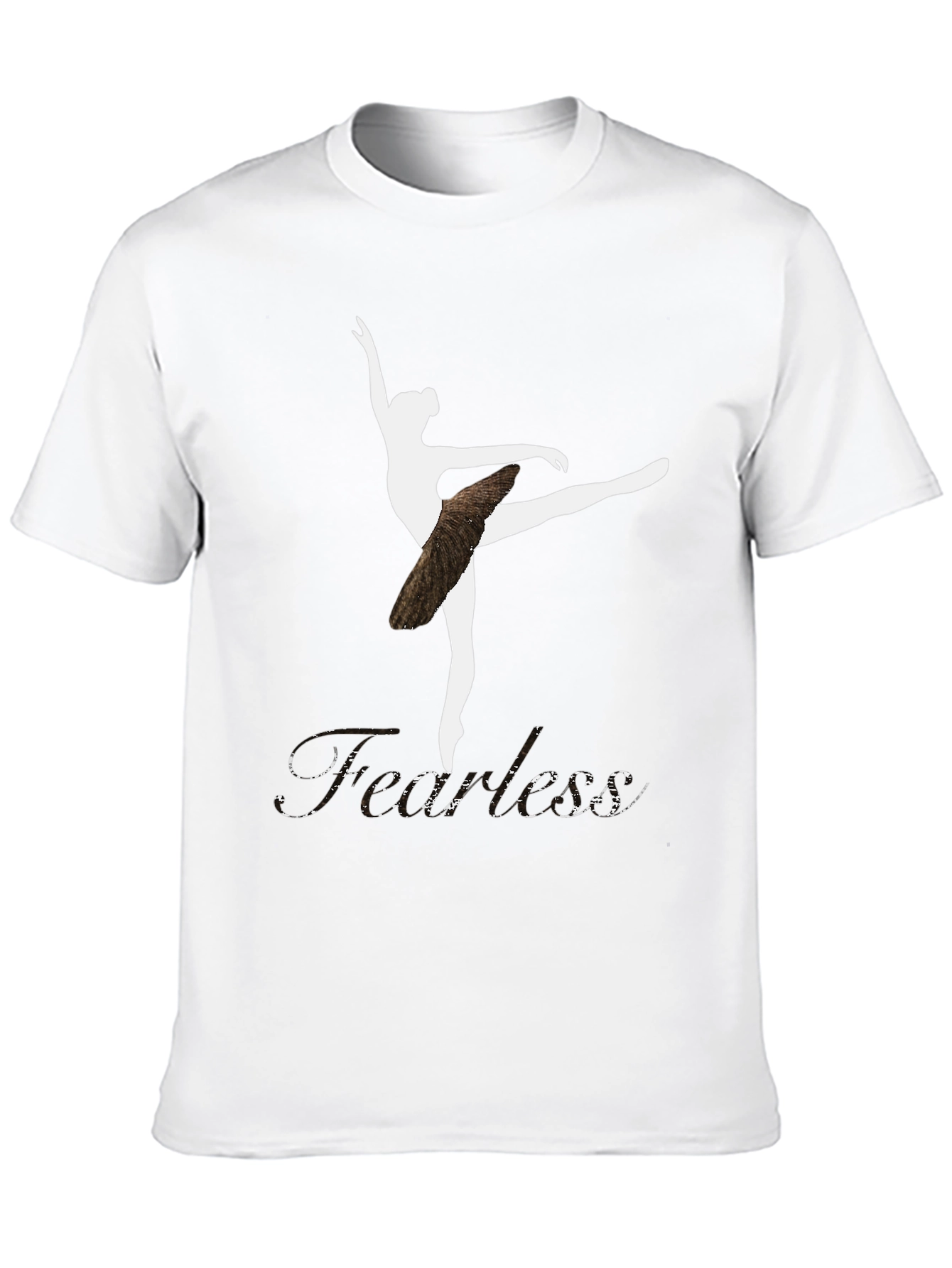 Fearless Ballerina Graphic T-Shirt - Black Cotton Tee - 10
