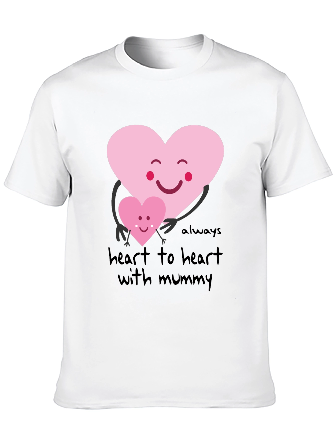 Black Heart to Heart with Mummy Graphic Tee view 10