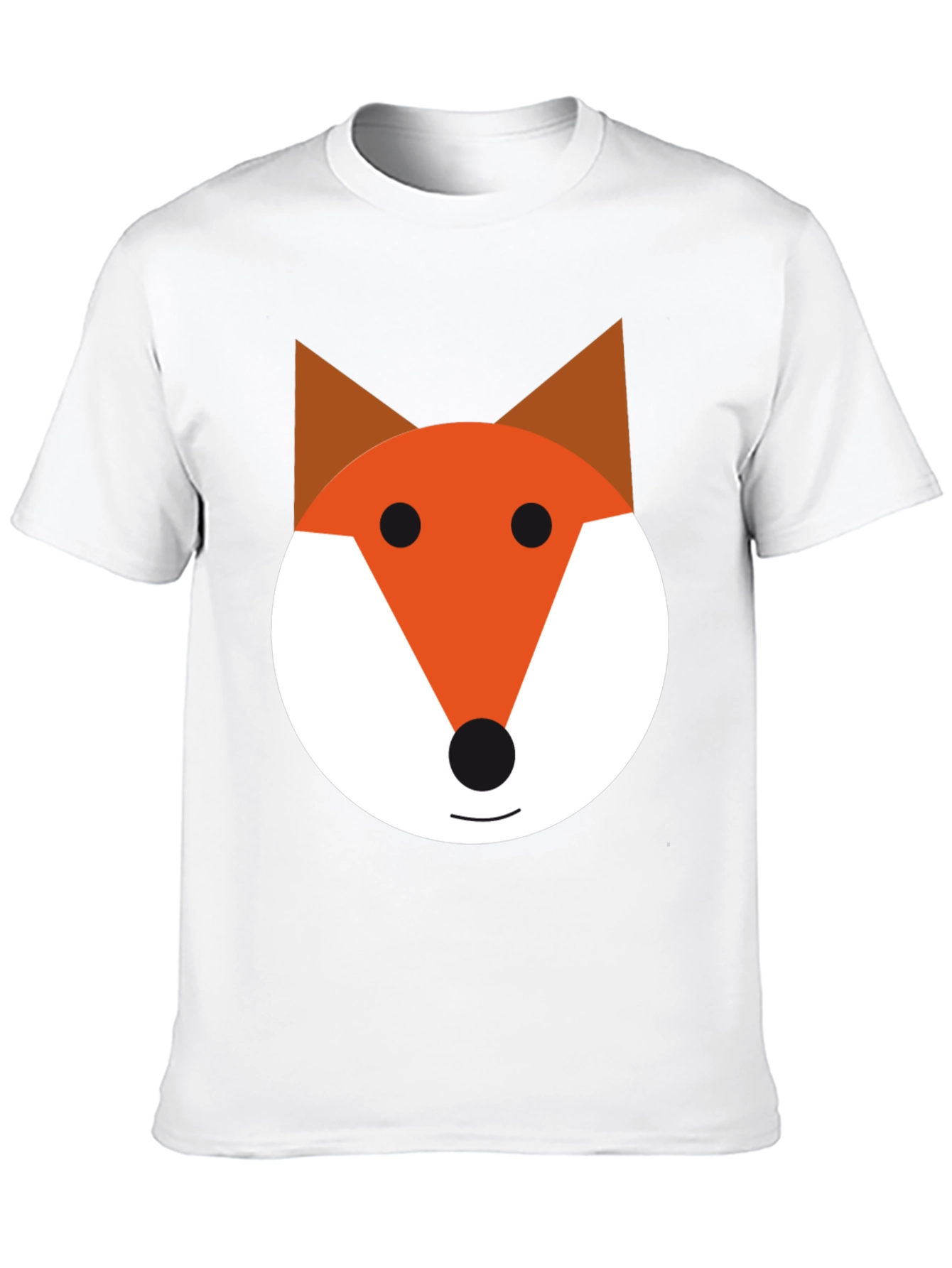 Black Fox Face Graphic Tee - Black Cotton Blend Shirt view 10