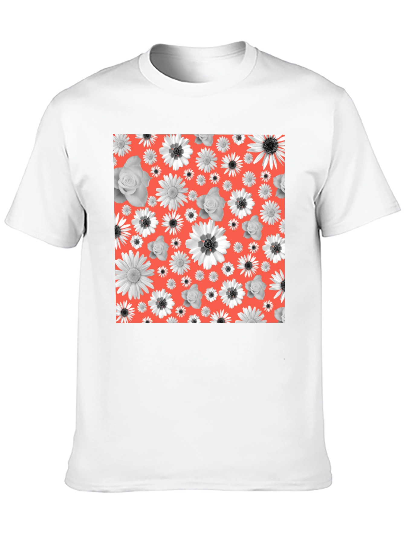 Black Floral Patterned T-Shirt view 10