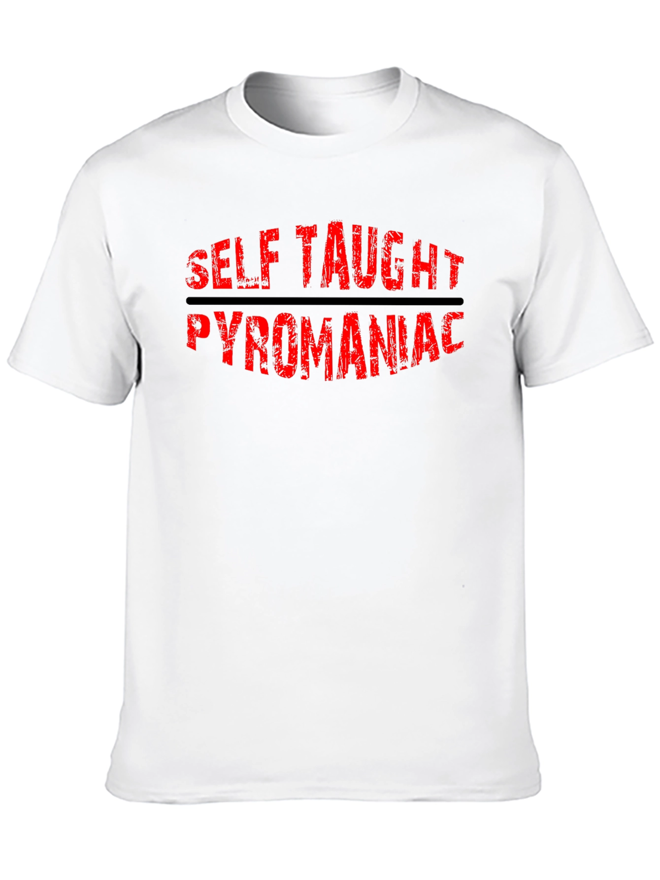 Black Self Taught Pyromaniac Graphic Tee - Black Cotton T-Shirt view 10