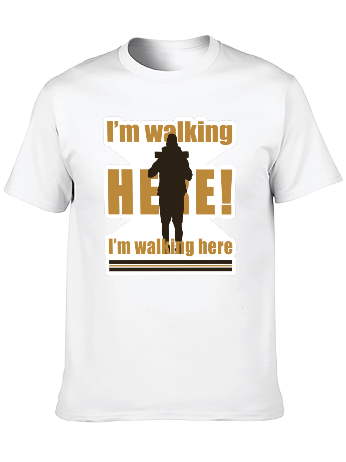 Black I'm Walking Here T-Shirt Funny Movie Quote view 10