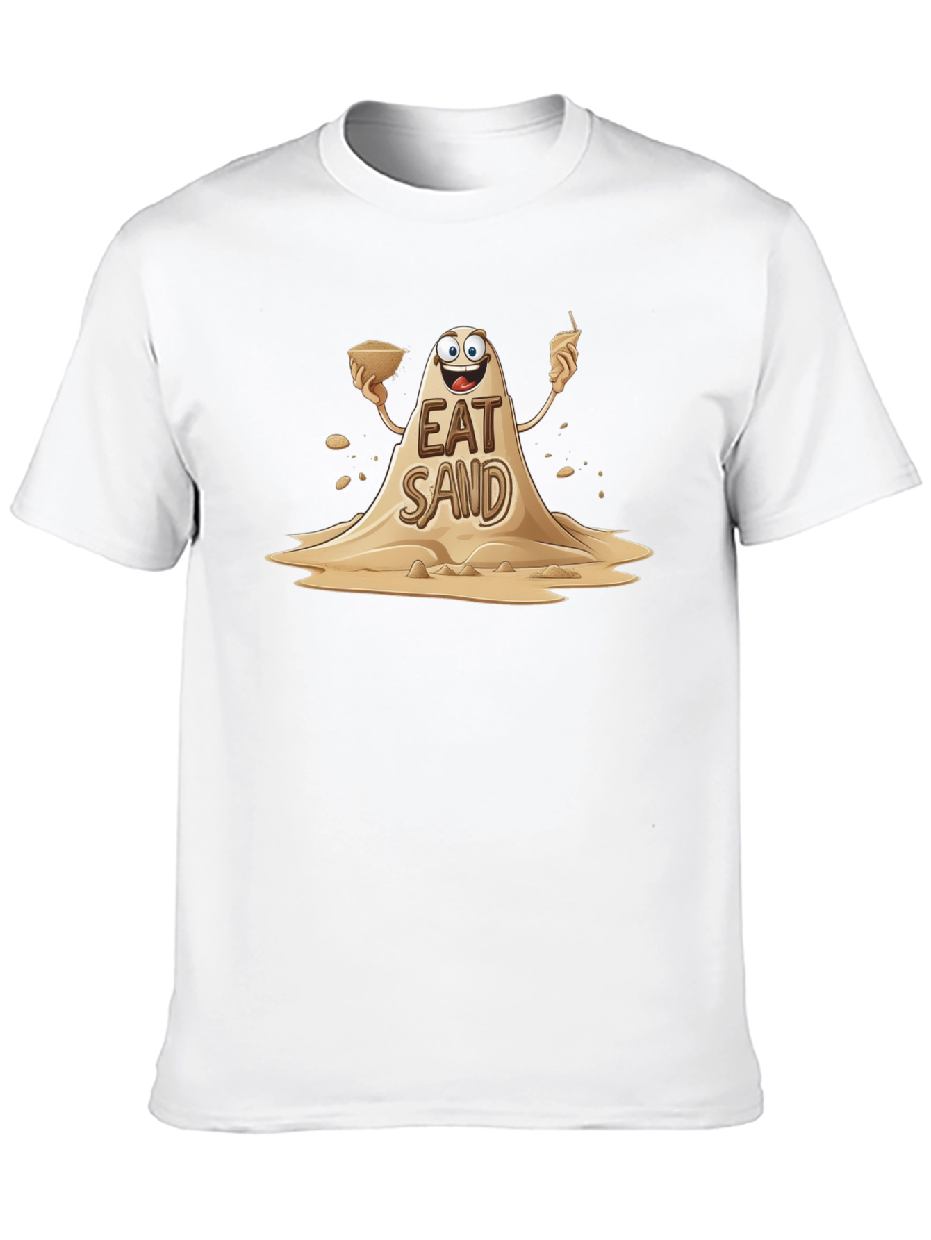 Black Eat Sand Graphic Tee - Funny Novelty T-Shirt view 10