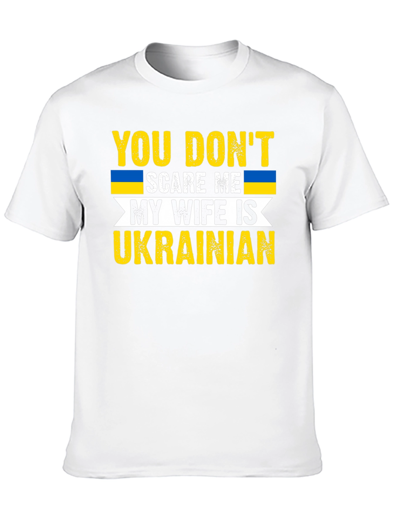 Black Funny Ukrainian Wife T-Shirt: You Don't Scare Me view 10