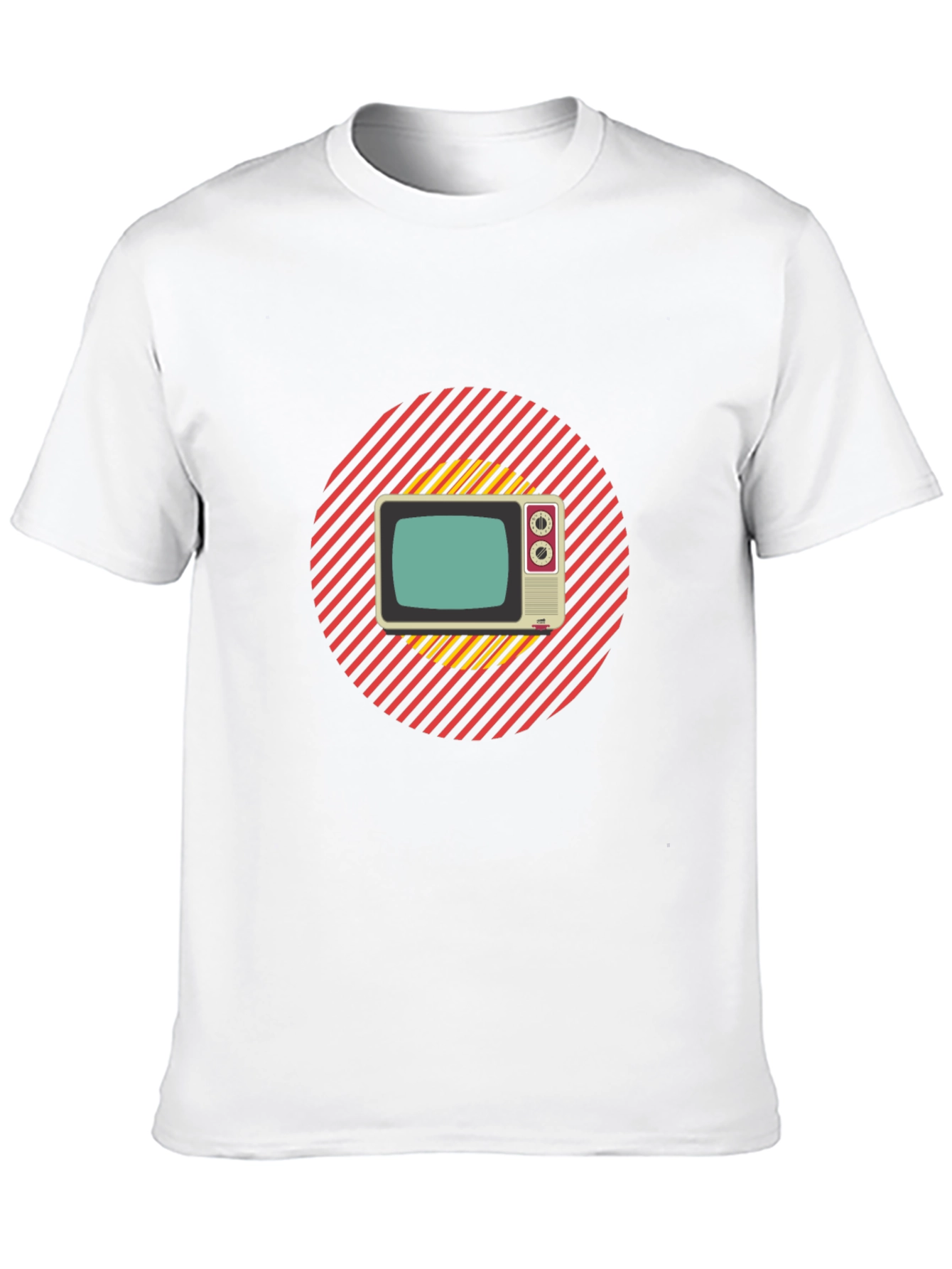 Black Retro TV Graphic T-Shirt - Black Cotton Blend view 10