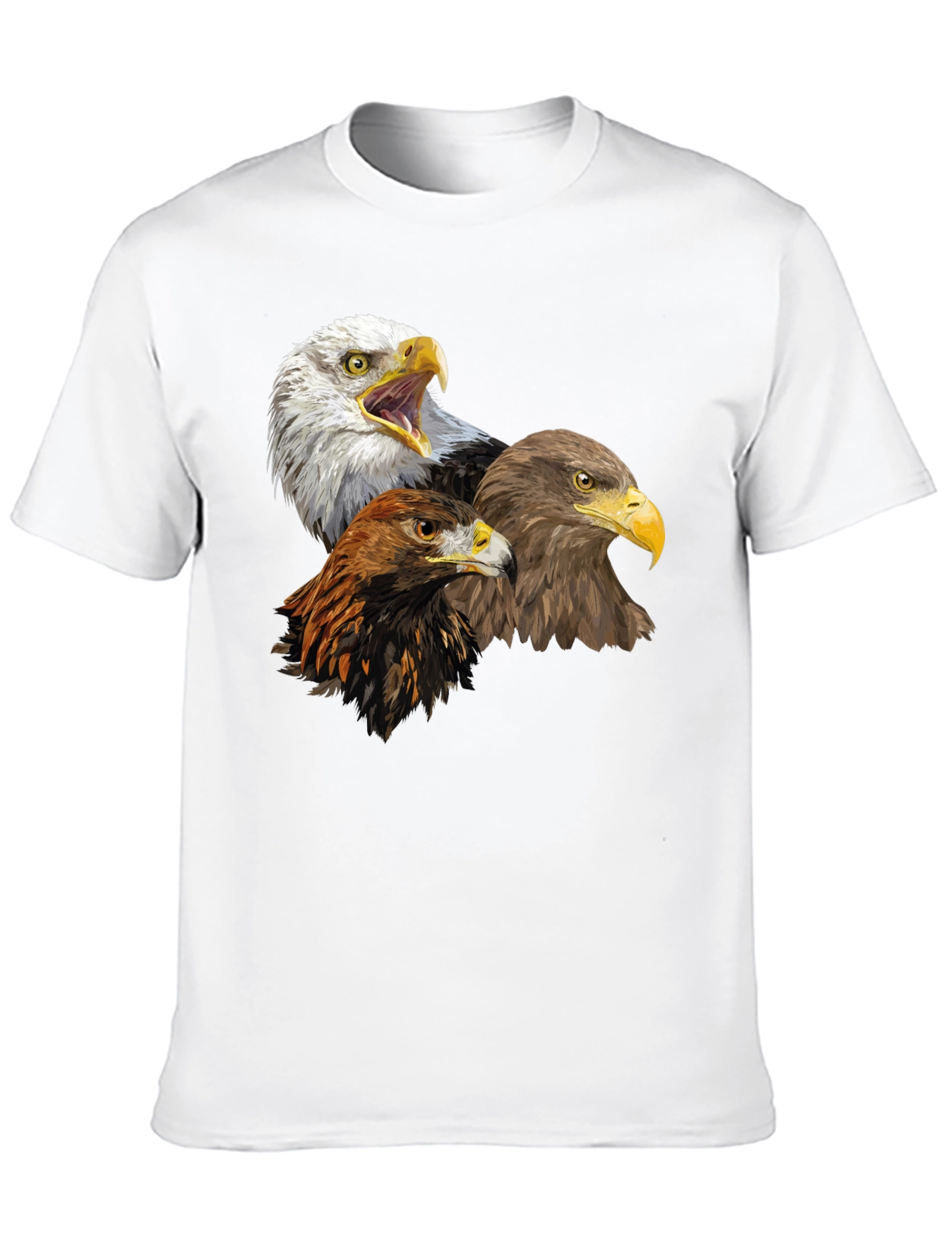 Black Eagle Trio Graphic Tee - Black Cotton Shirt view 10