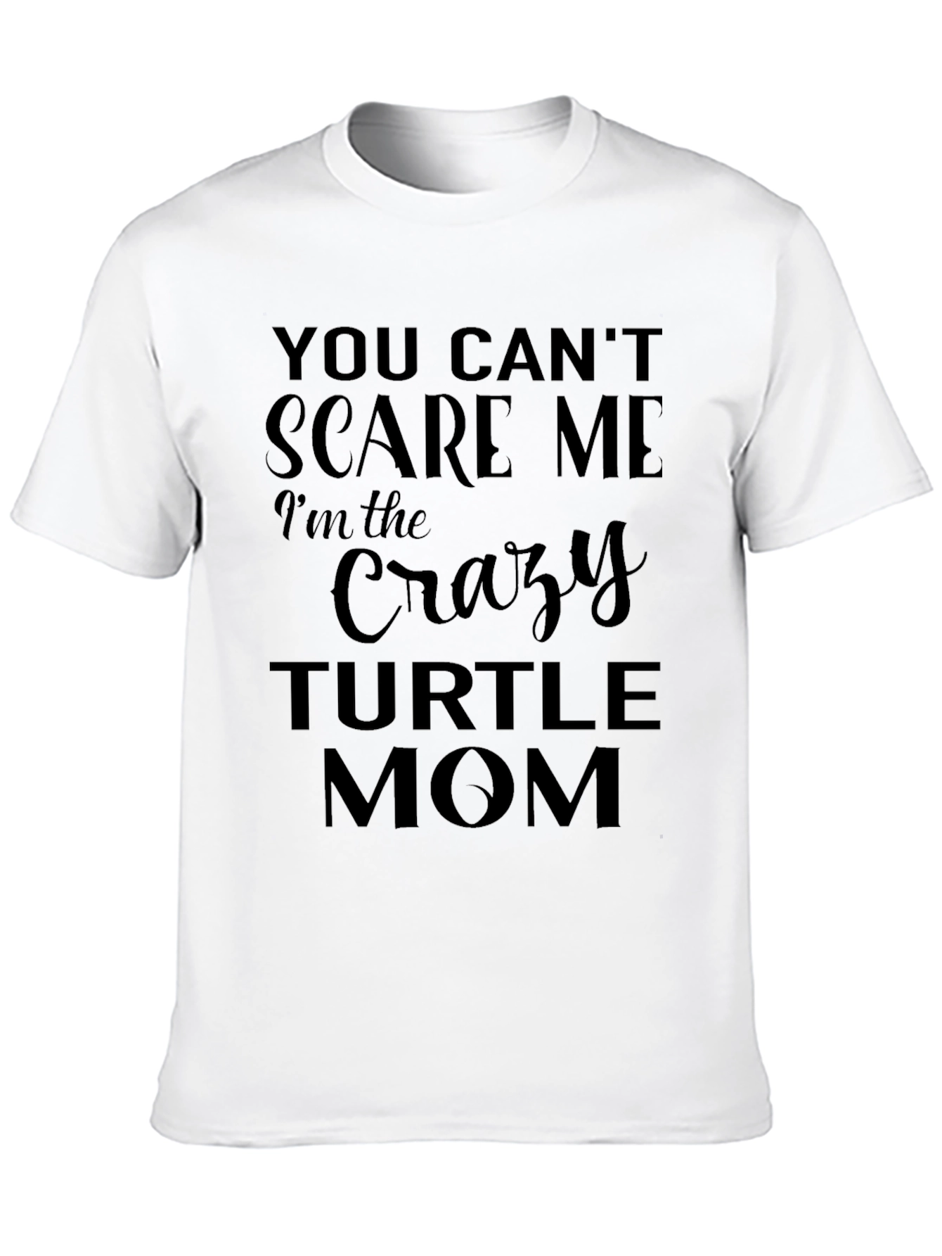 Black Crazy Turtle Mom Graphic Tee - Funny Mother's Day Shirt view 10