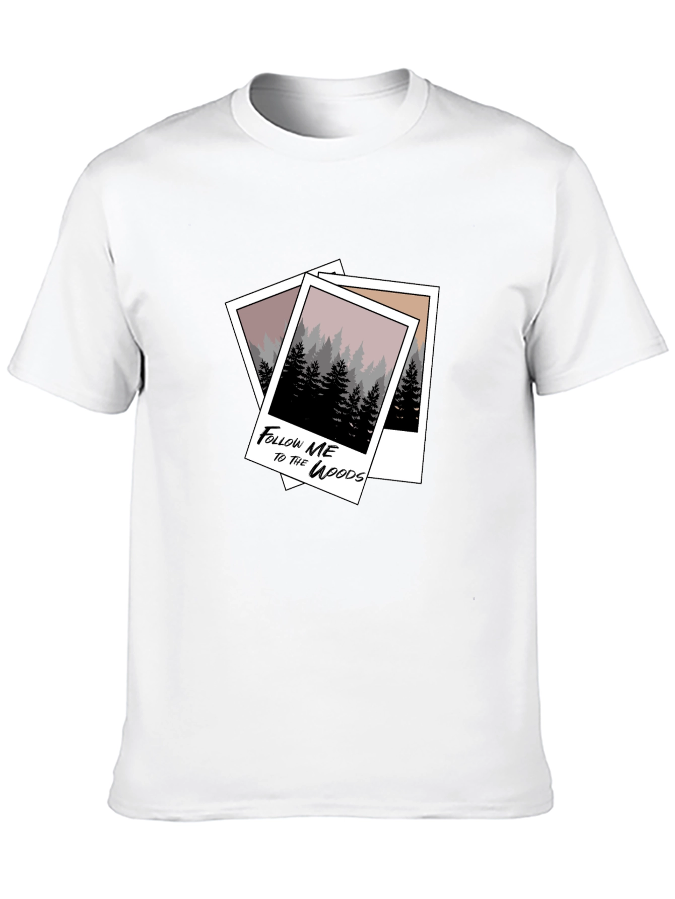 Black Follow Me to the Woods Graphic Tee - Black view 10