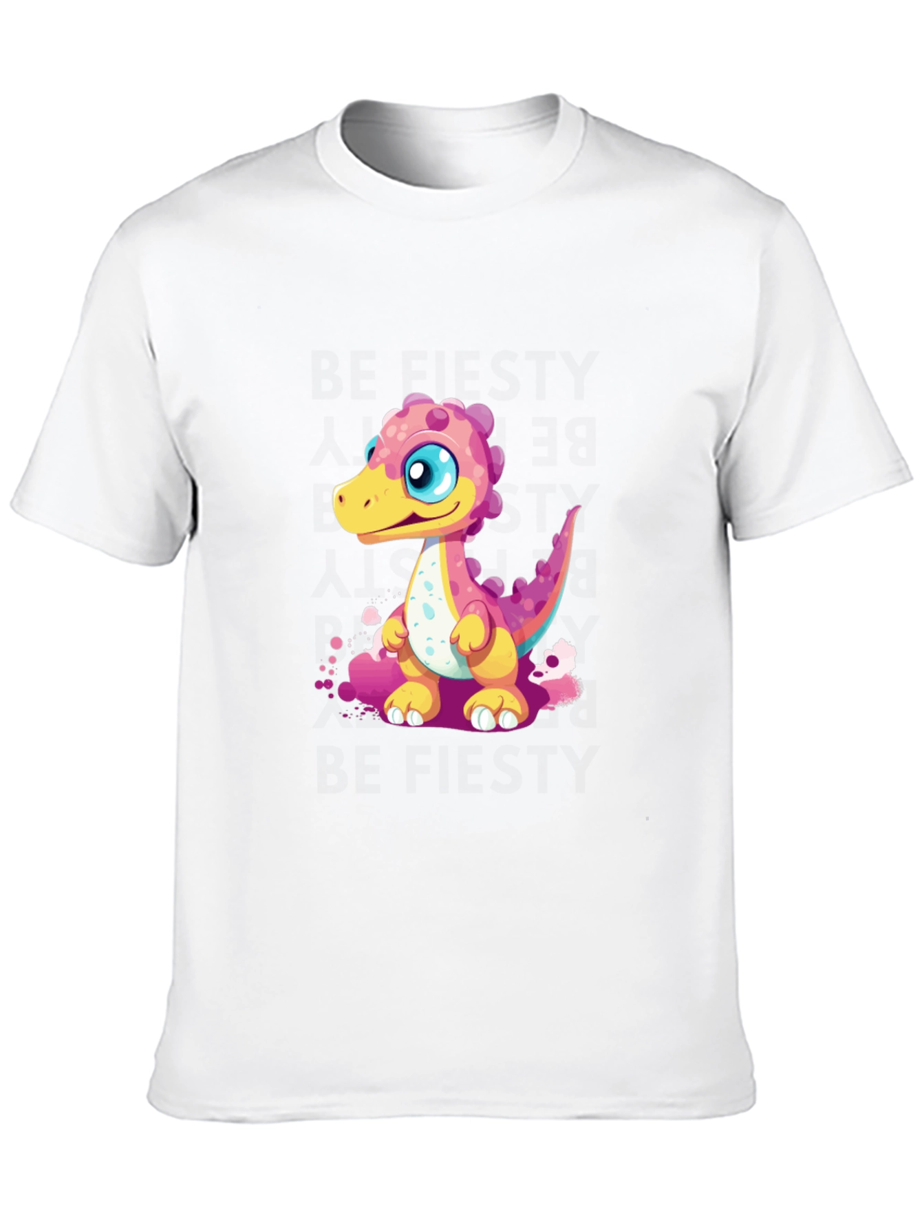 Black Cute Dino Graphic Tee - Black Unisex T-Shirt view 10