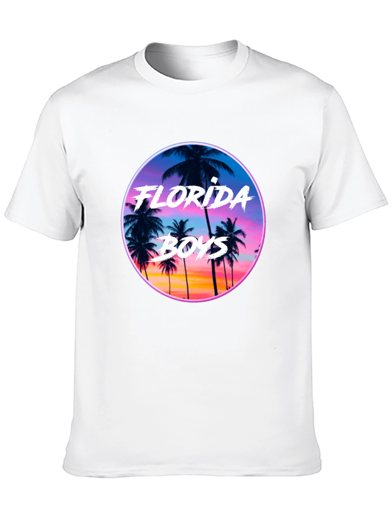 Black Florida Boys Sunset T-Shirt - Retro Palm Tree Tee view 10