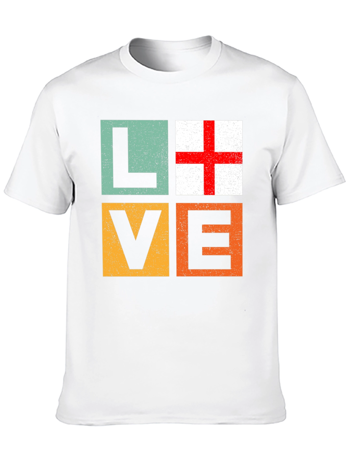 Black Love England Flag T-Shirt - Graphic Tee view 10
