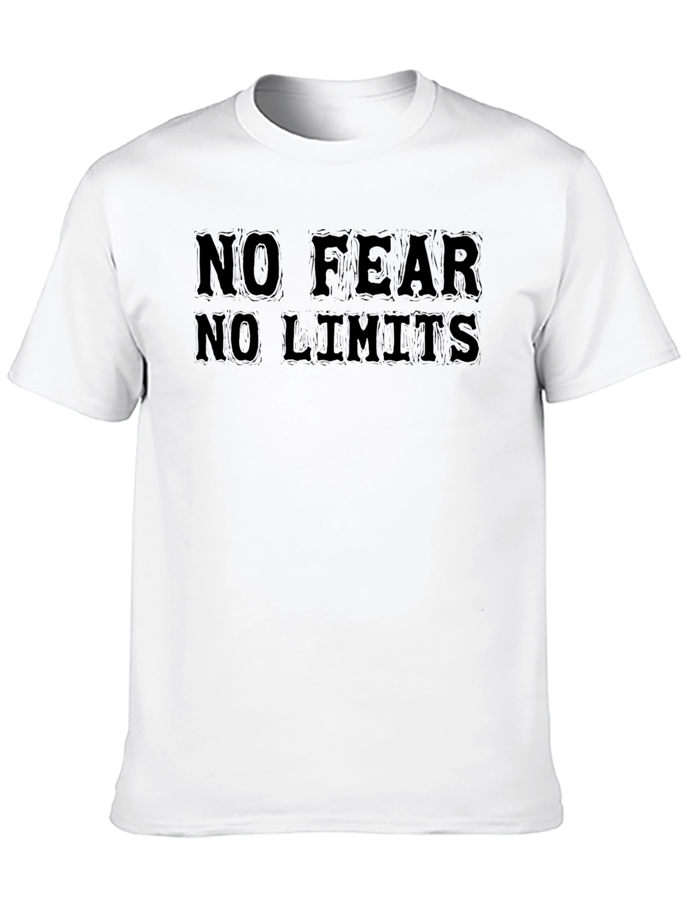 Black No Fear No Limits Black Graphic Tee view 10