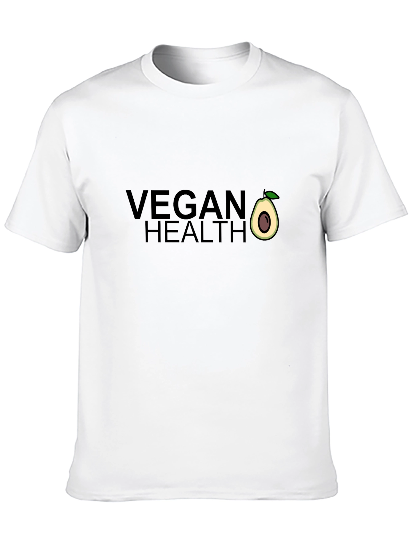 Black Vegan Health Graphic Black T-Shirt view 10