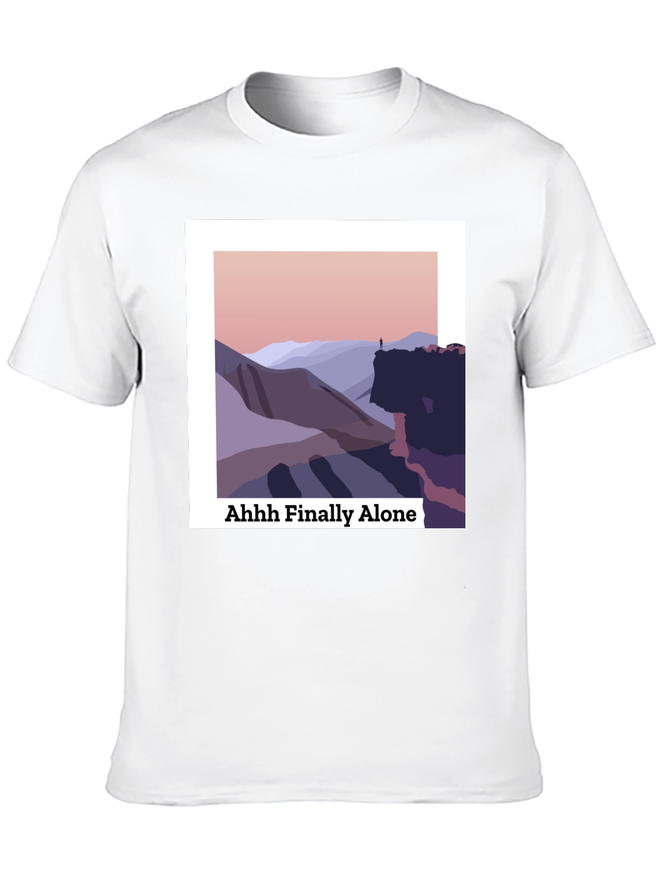 Black Finally Alone Graphic T-Shirt view 10