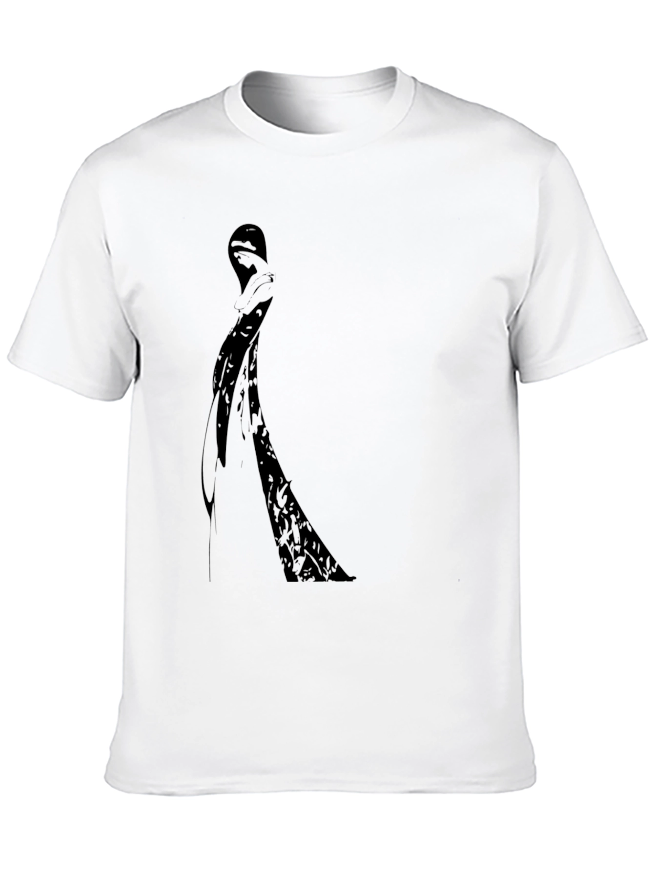 Black Elegant Woman Silhouette Black Graphic Tee view 10