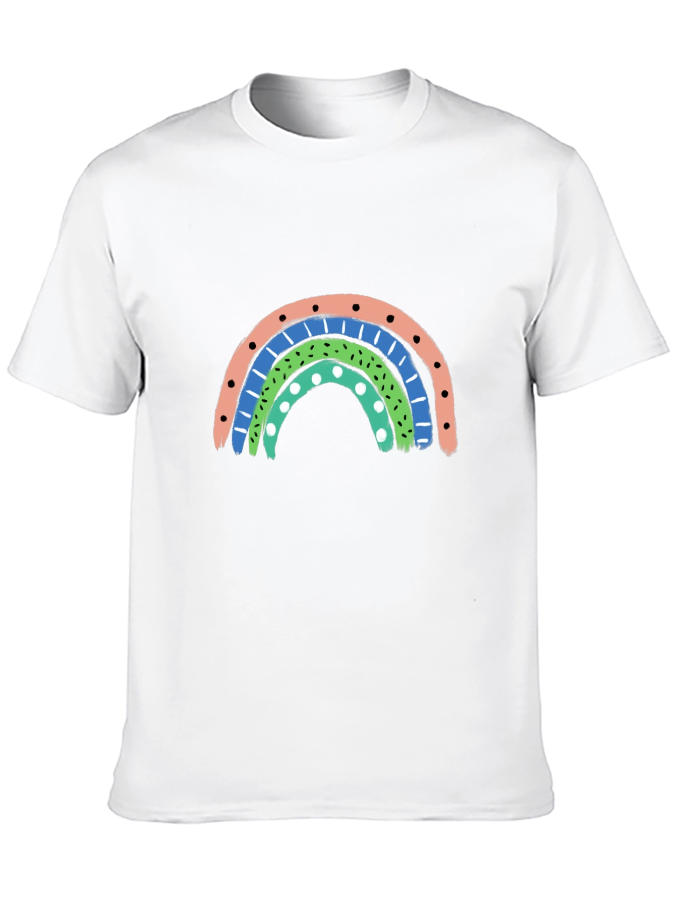 Black Retro Rainbow Graphic Tee view 10
