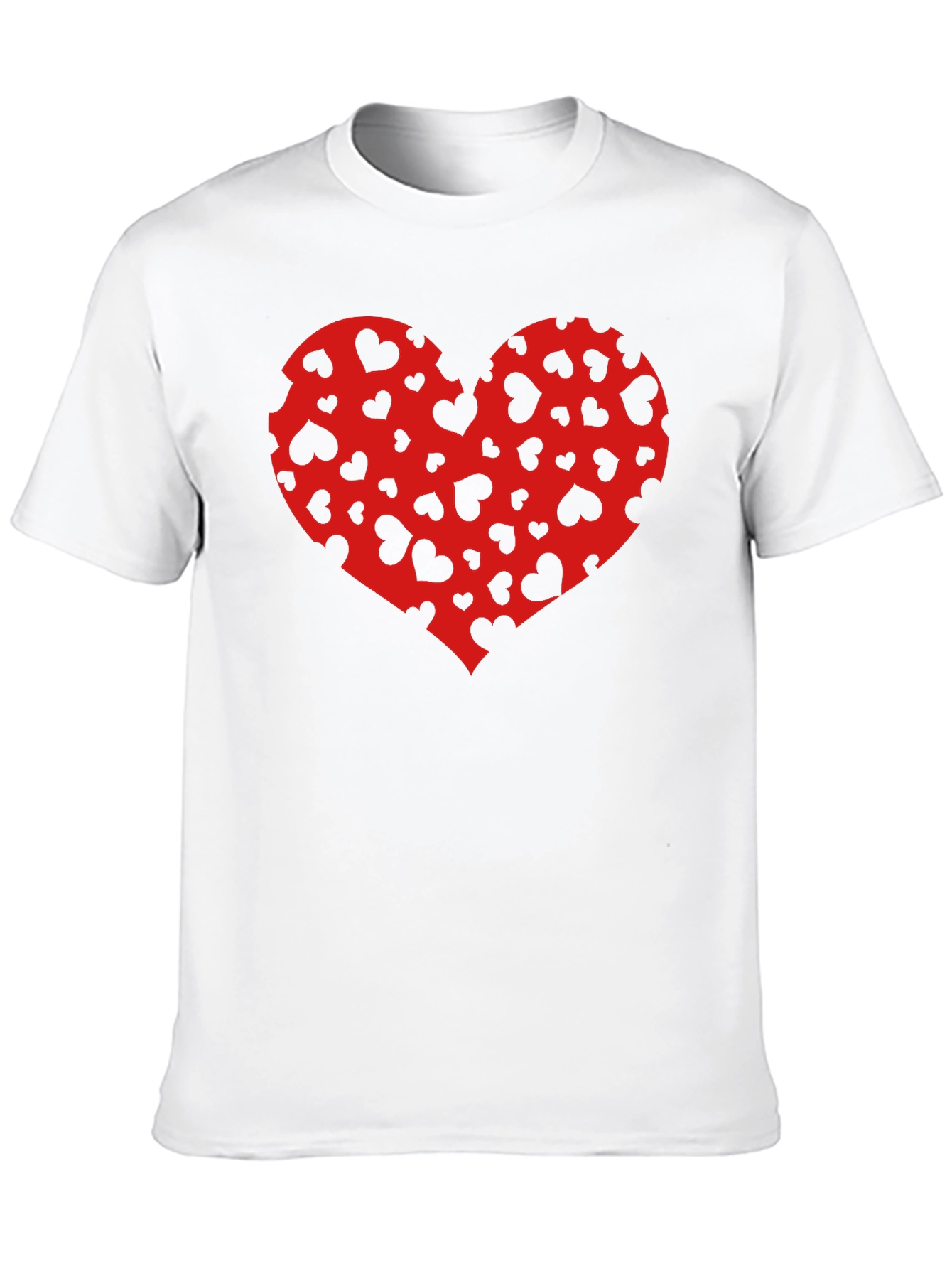 Black Heart Pattern Black T-Shirt view 10