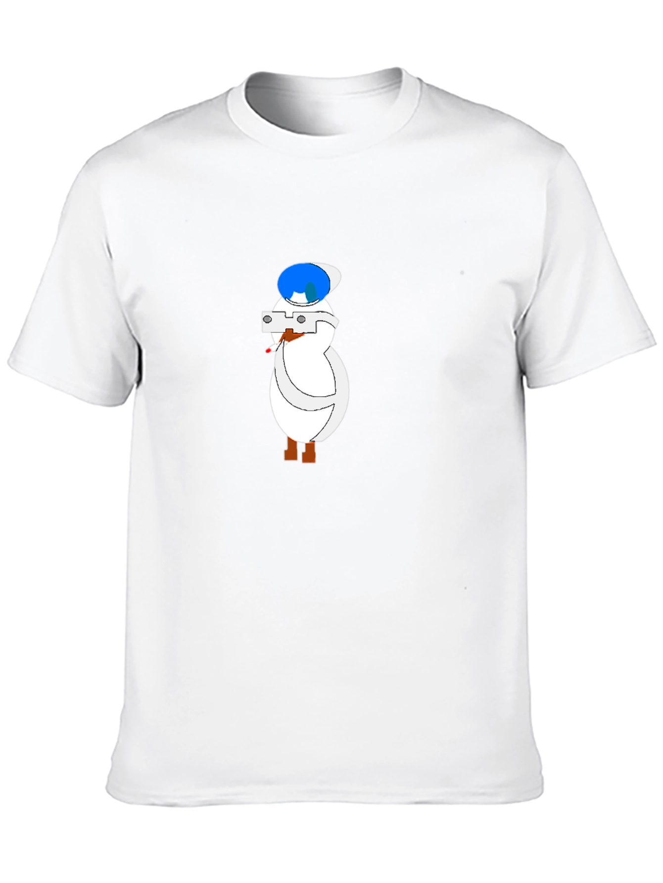 Black Cartoon Duck Tourist Black T-Shirt view 10