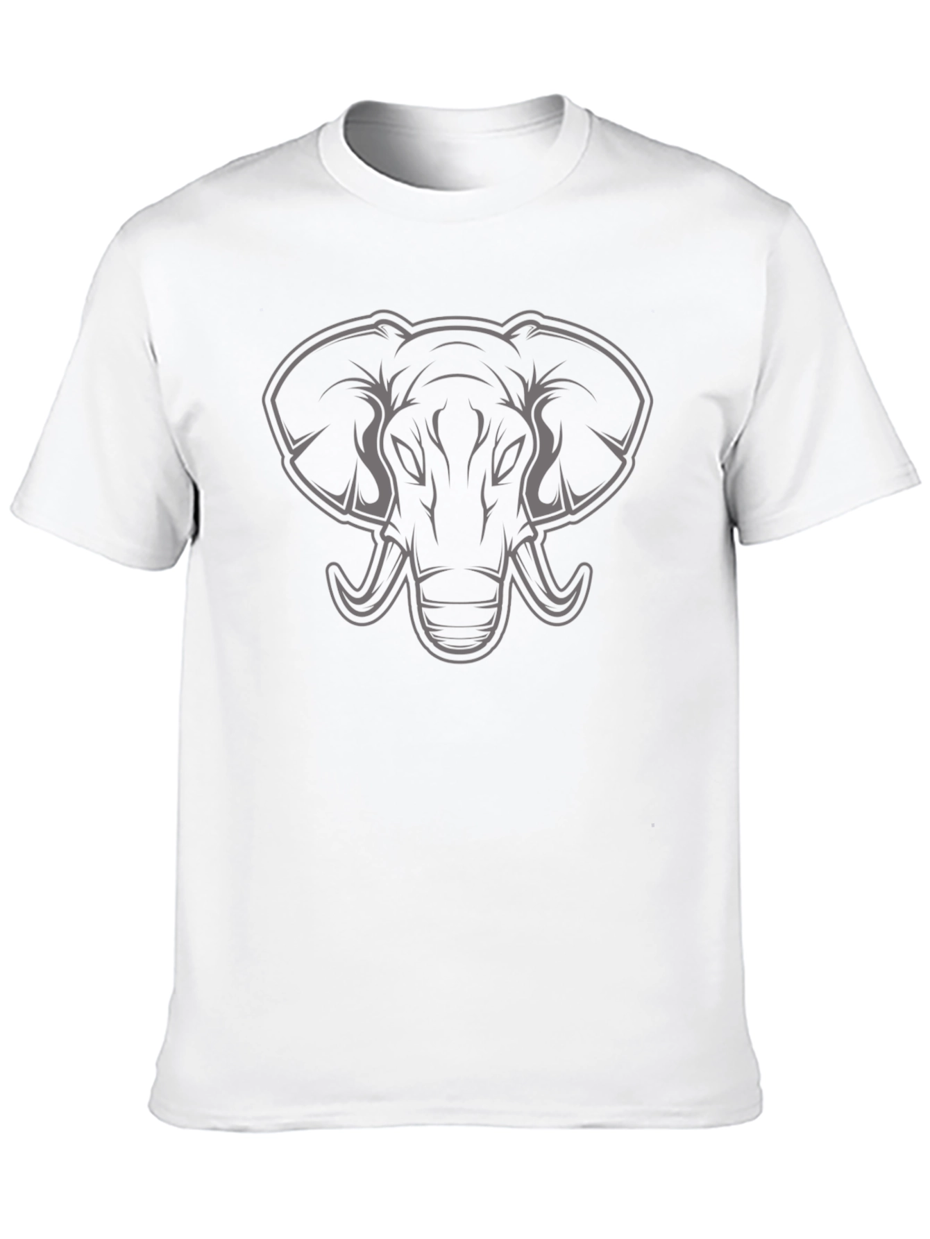 Black Elephant Head Graphic Print Tee - Black view 10