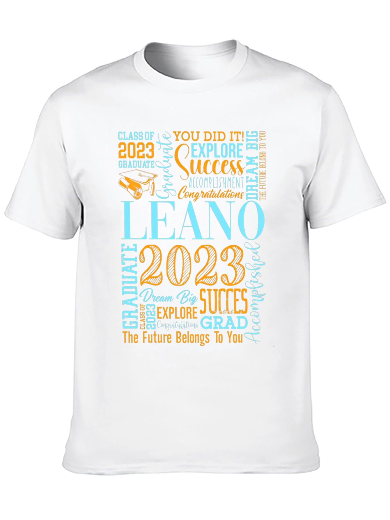 Black LEANO 2023 Graduation T-Shirt: Celebrate Success! view 10