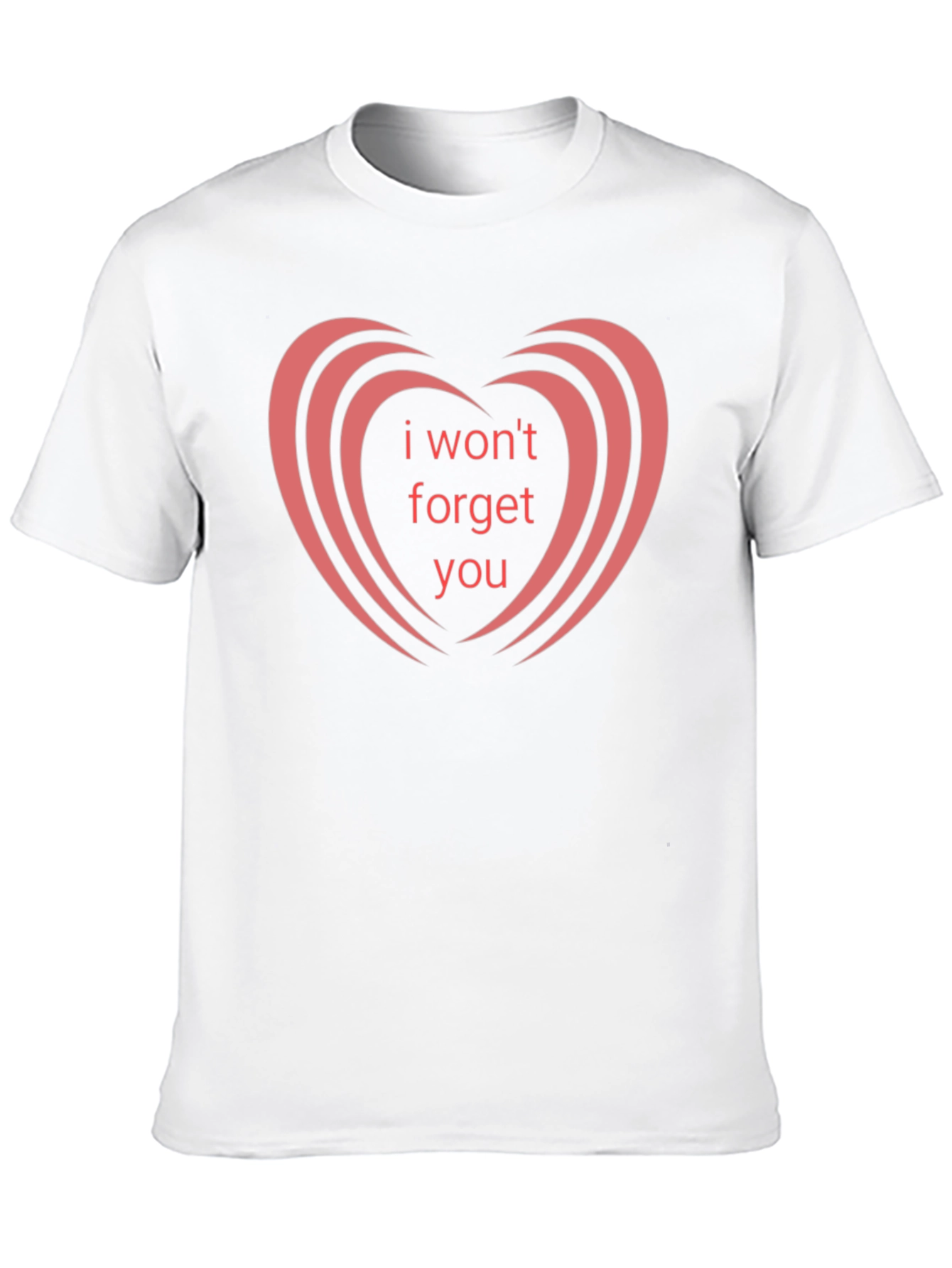Black I Won't Forget You Graphic Tee - Heart Design view 10