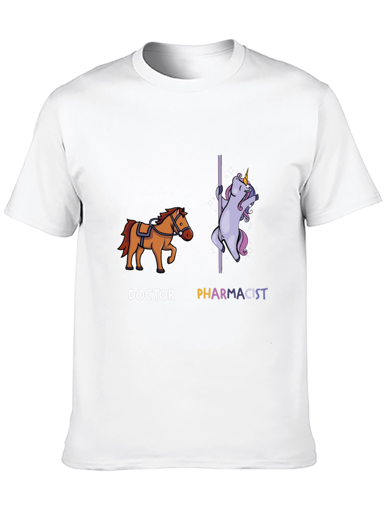 Black Doctor vs Pharmacist T-Shirt | Funny Unicorn Tee view 10