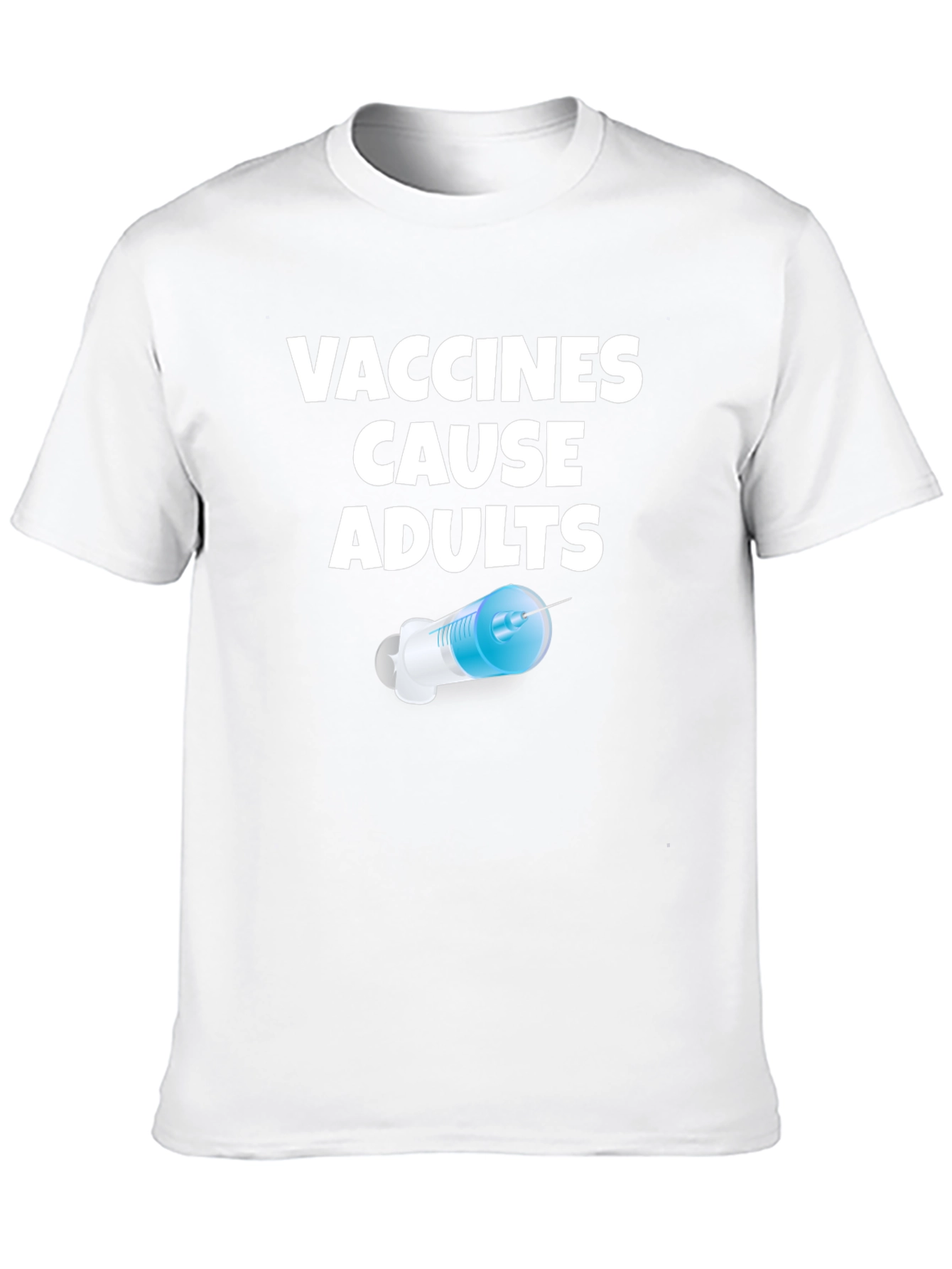 Black Vaccines Cause Adults Funny Novelty T-Shirt view 10