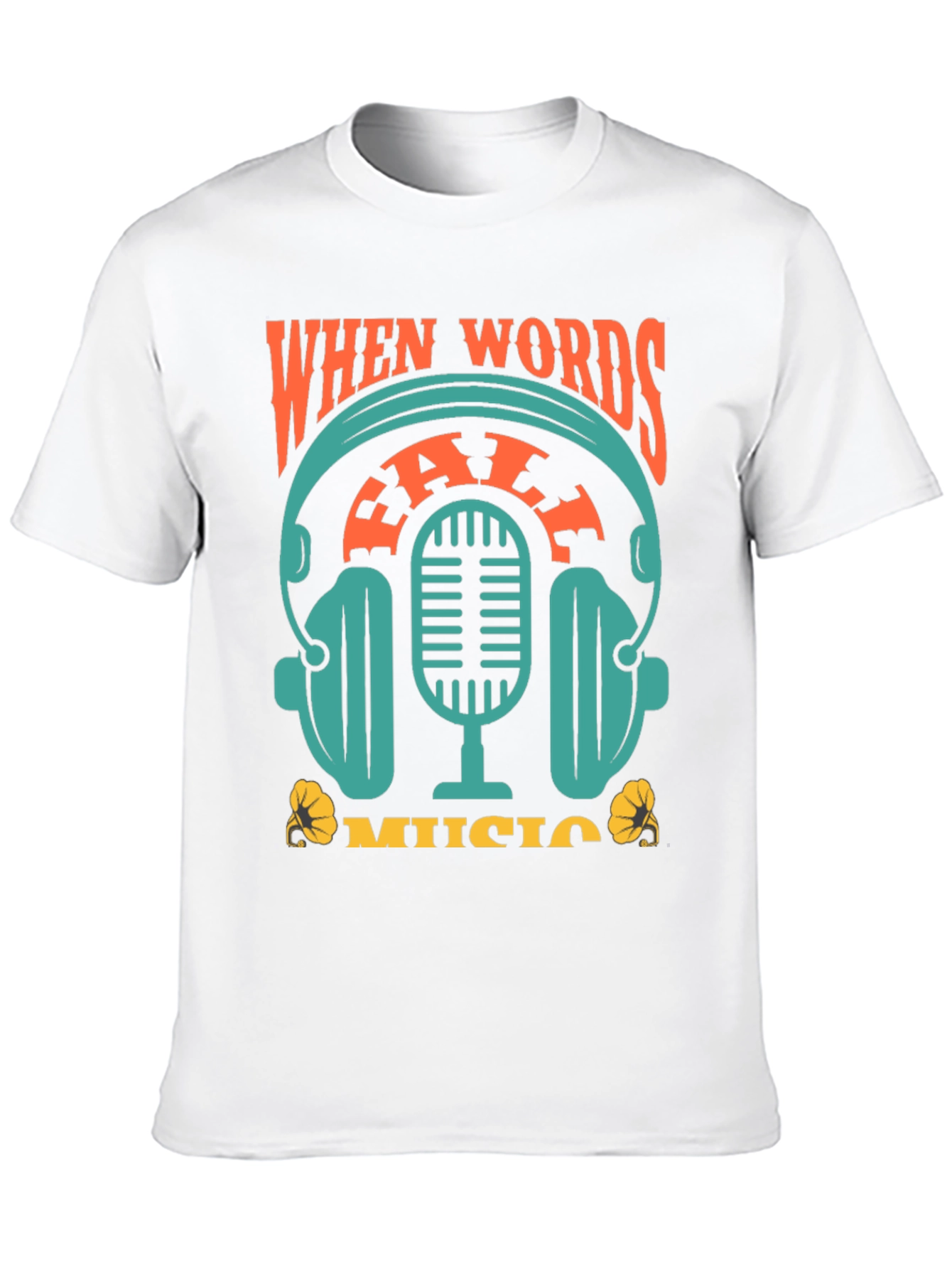 Black When Words Fail Music T-Shirt view 10