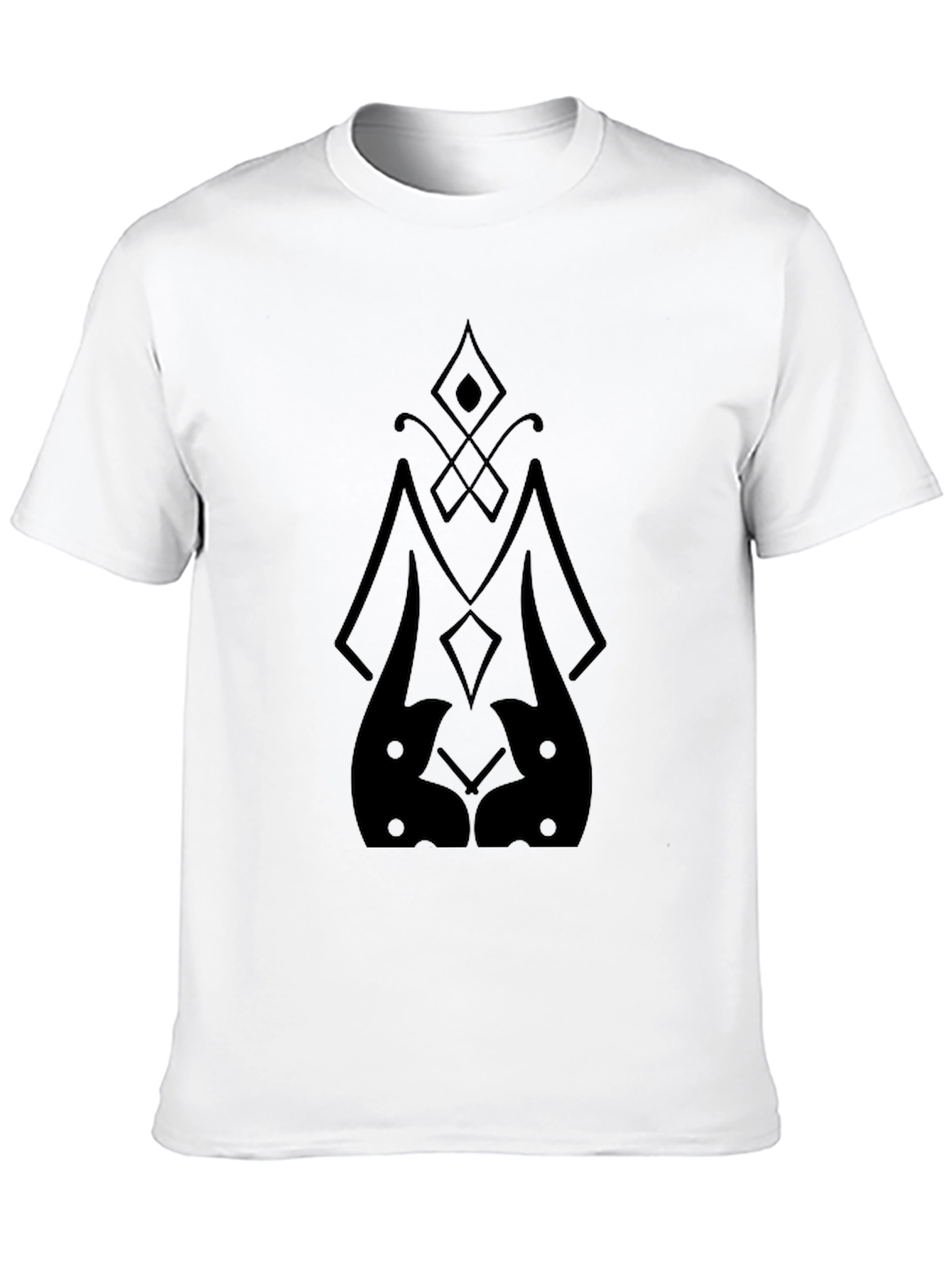 Black Abstract Graphic Black T-Shirt for Men view 10